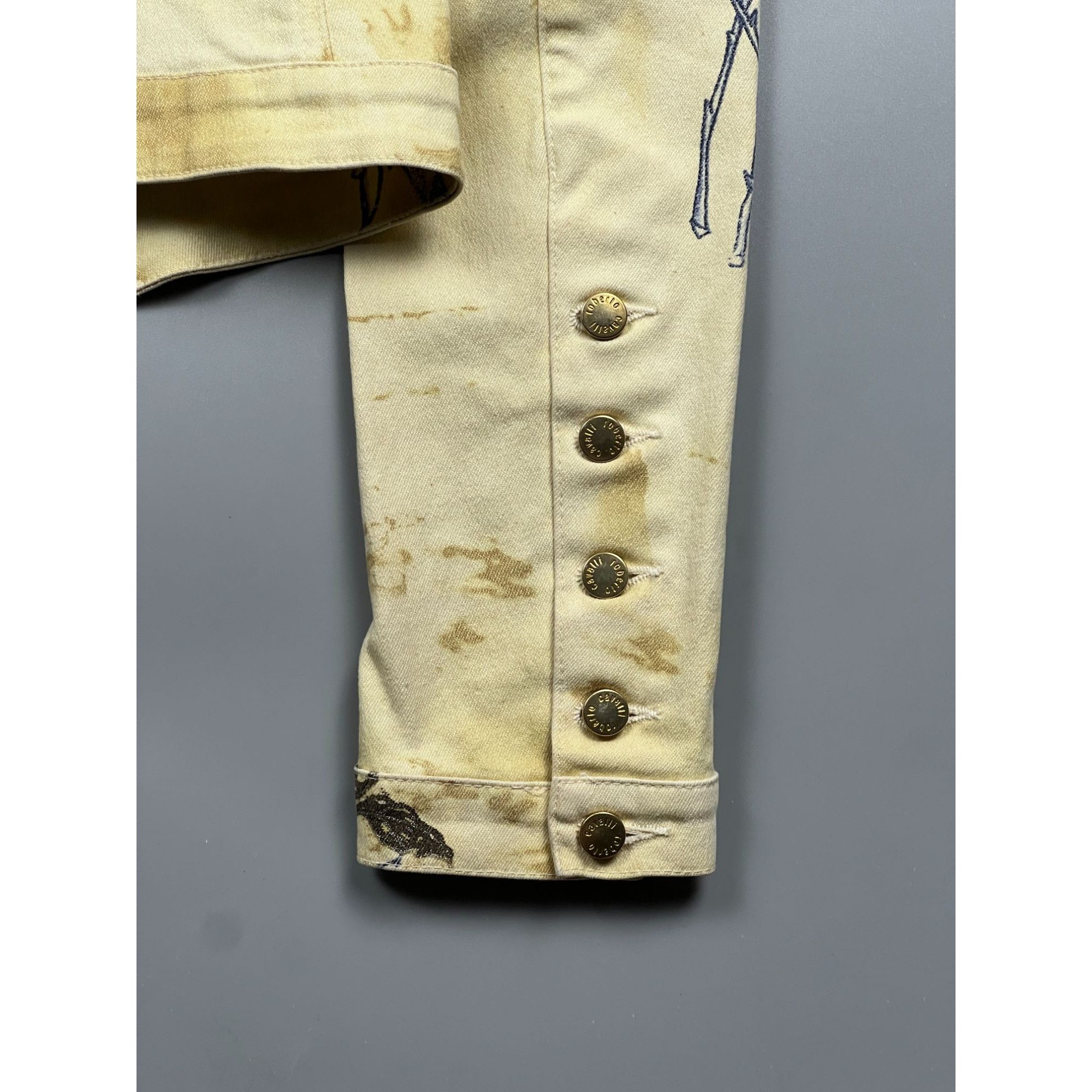 Roberto Cavalli 2003 Roberto Cavalli Runway Tattoo Denim Jacket (Y0879) Size S / US 4 / IT 40 - 7 Thumbnail