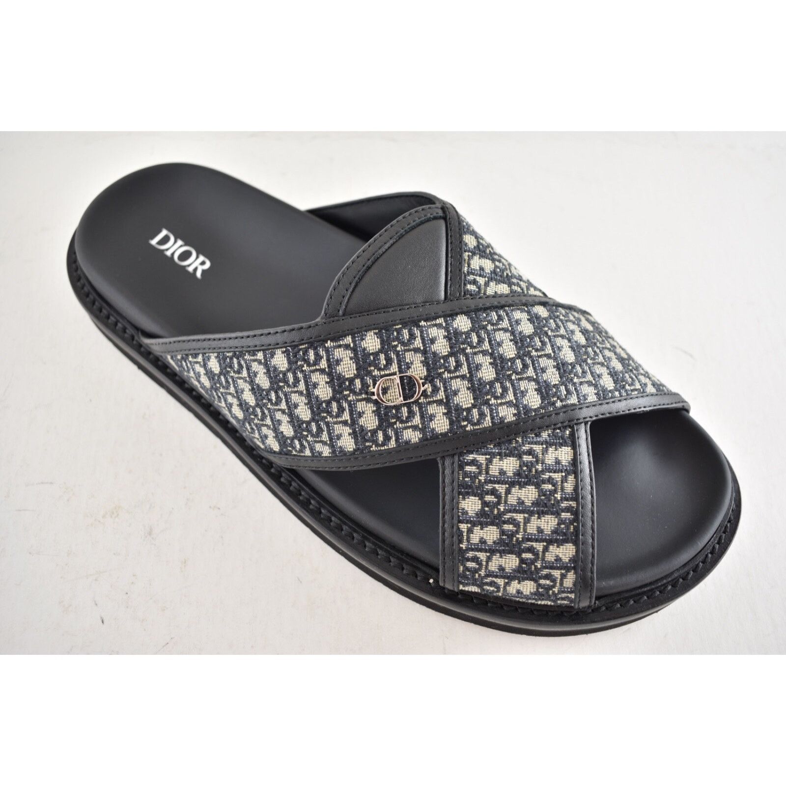 Dior Dior Mens Aqua Oblique Jacquard Logo Slide Slip On 42 9 Size US 9 / EU 42 - 6 Thumbnail