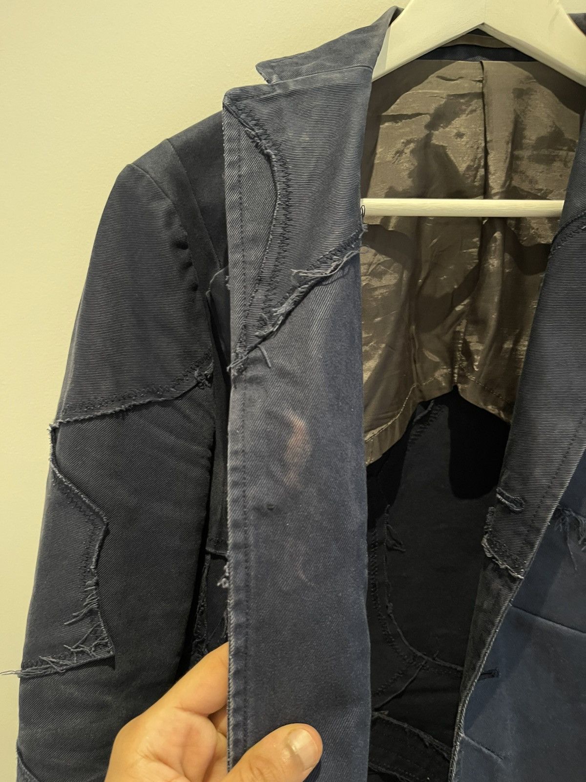 Kolor Kolor SS11 Navy Raw Edges Reconstructed Blazer Size US S / EU 44-46 / 1 - 16 Thumbnail