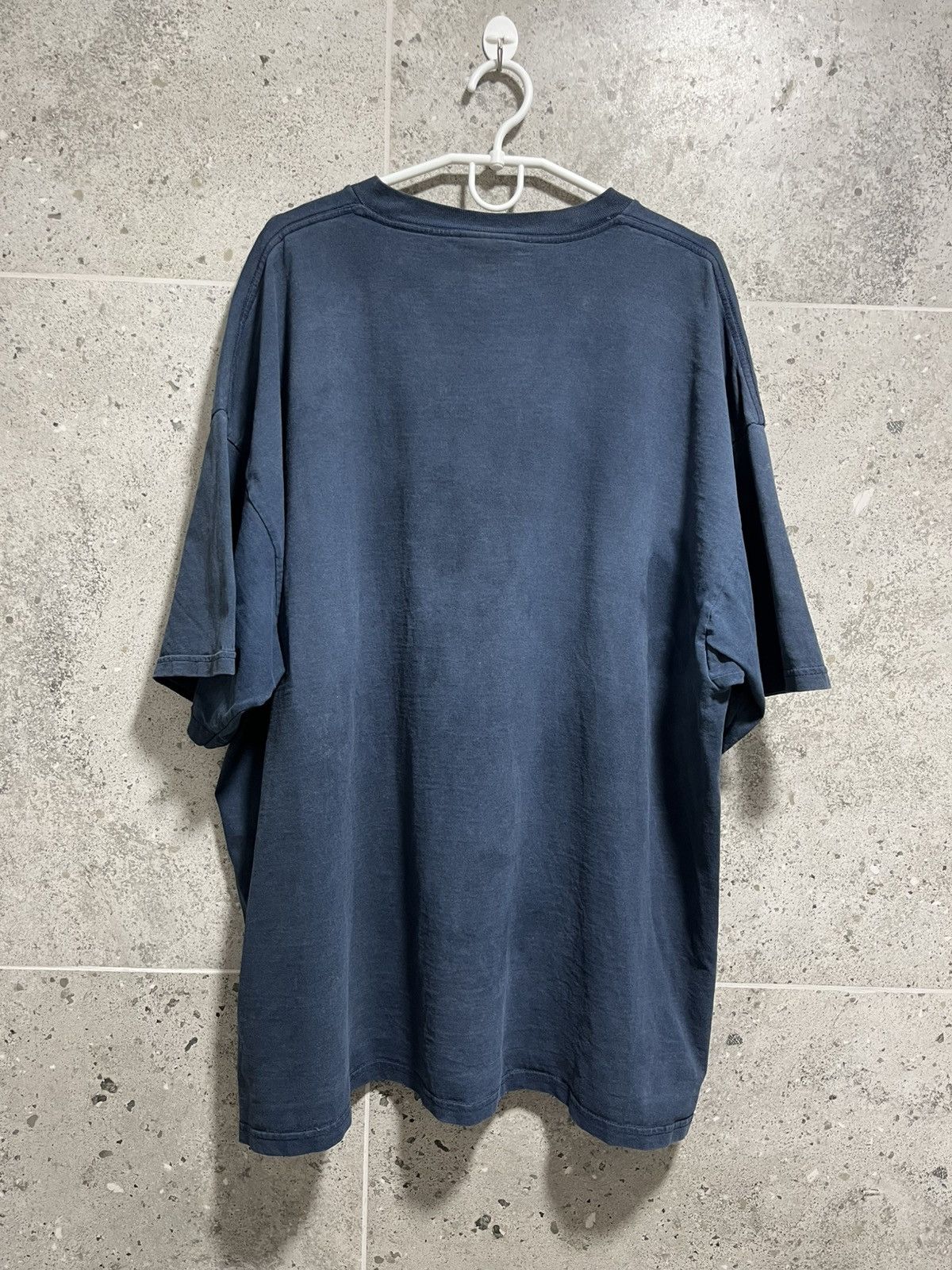 Nike × Vintage Vintage Nike Cotton Navy T-Shirt 90s Size 2XL Size US XXL / EU 58 / 5 - 6 Thumbnail