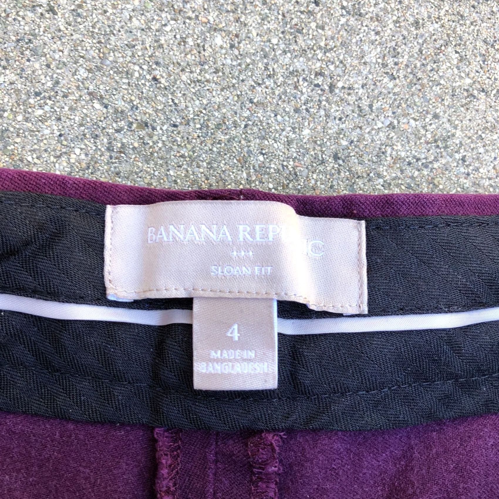 Banana Republic Banana Republic Sloan Fit Pants Women's 4 Purple Slacks Business Chino Pockets Inseam 25" XS? Size 27" / US 4 / IT 40 - 3 Thumbnail