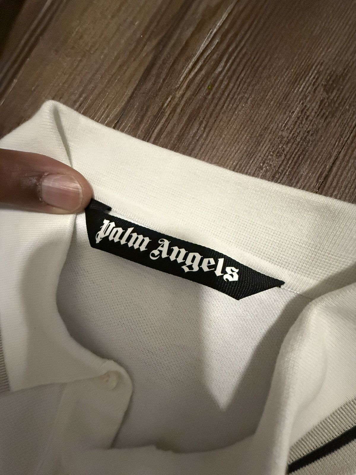 Palm Angels Palm Angels Polo White/Black Shirt Size US L / EU 52-54 / 3 - 6 Thumbnail
