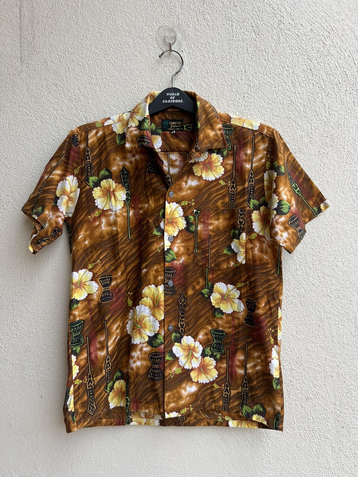 Vintage Vintage 70s Hawaiian Imperial Djembe Bongo Hawaii Shirt Size US S / EU 44-46 / 1 - 24 Thumbnail