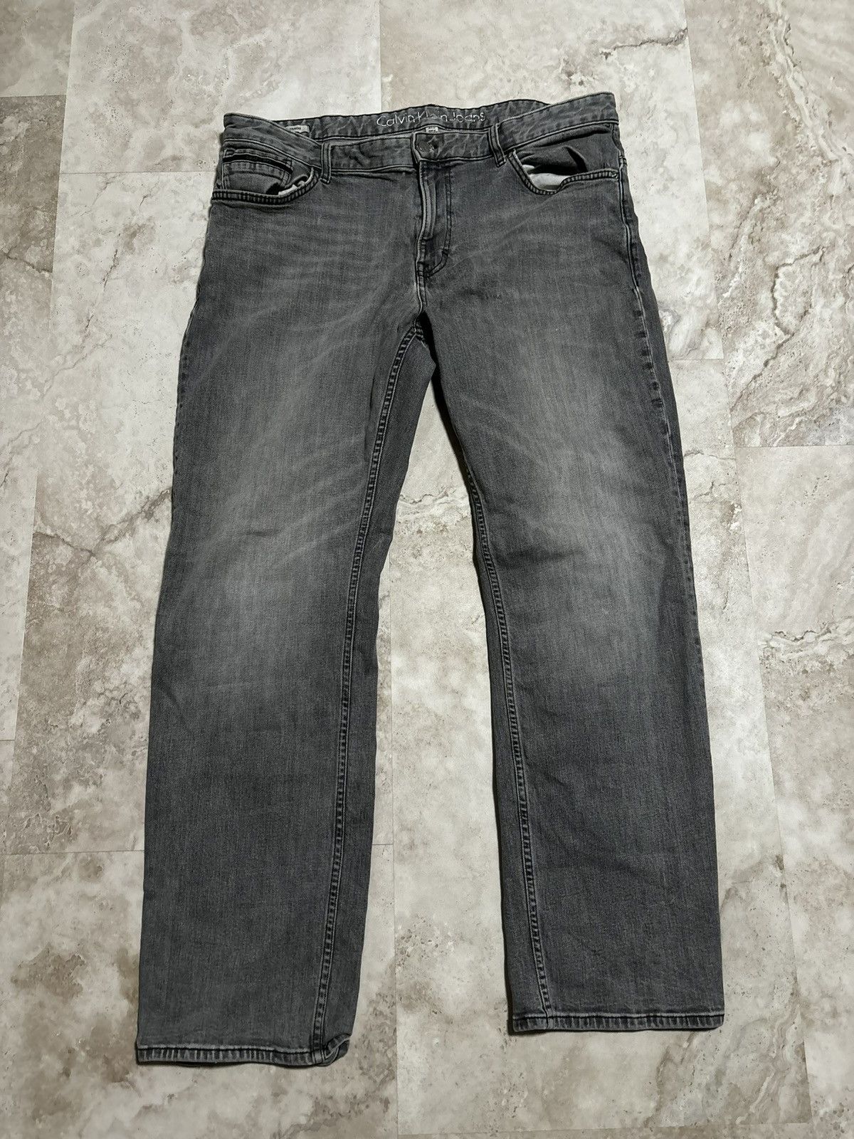 Calvin Klein Vintage Calvin Klein Denim, Slim Gunsmoke Grey Size US 38 / EU 54 - 2 Thumbnail