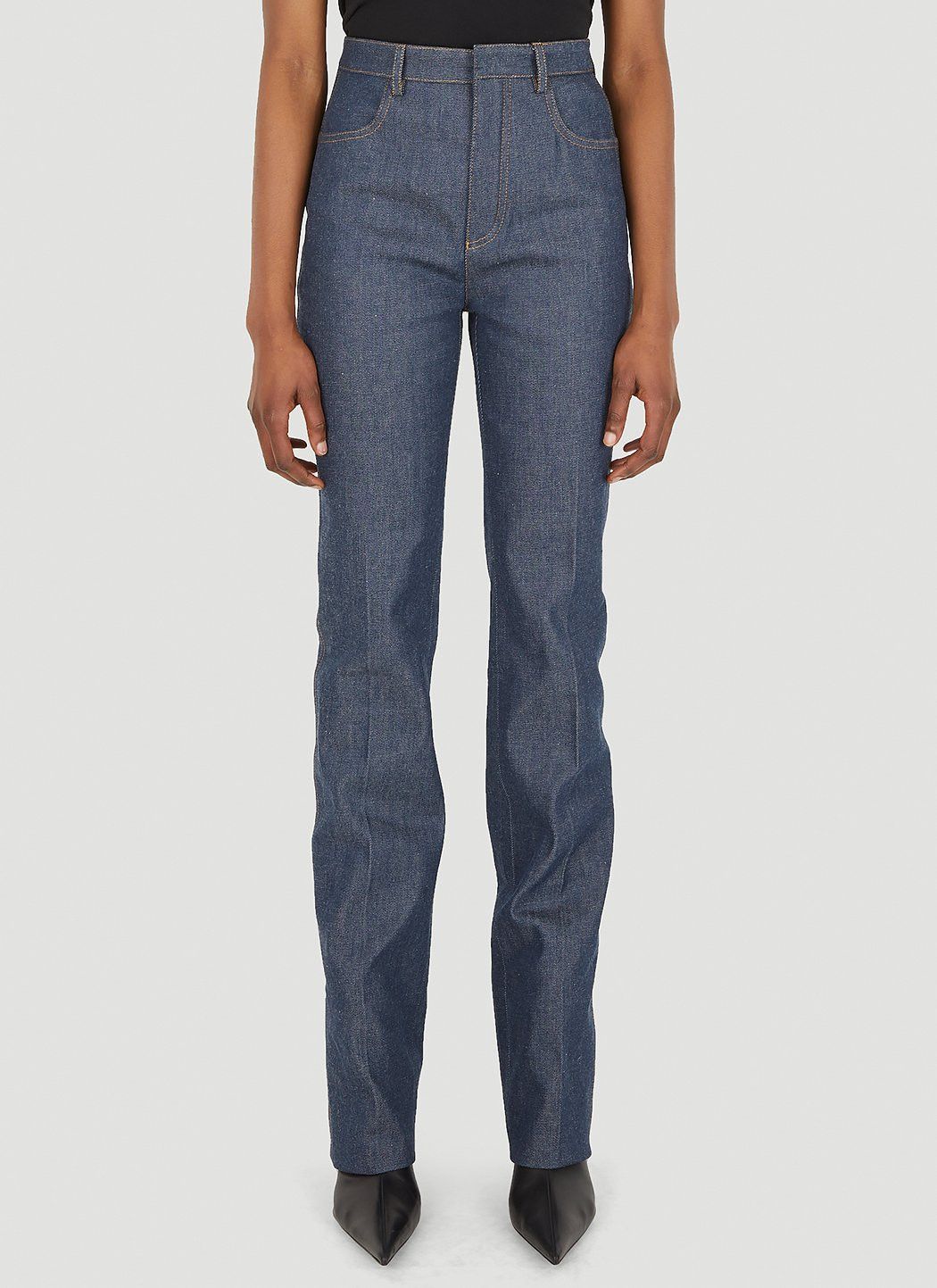 Saint Laurent Paris Straight-Leg Denim Jeans Size 28" / US 6 / IT 42 - 1 Thumbnail