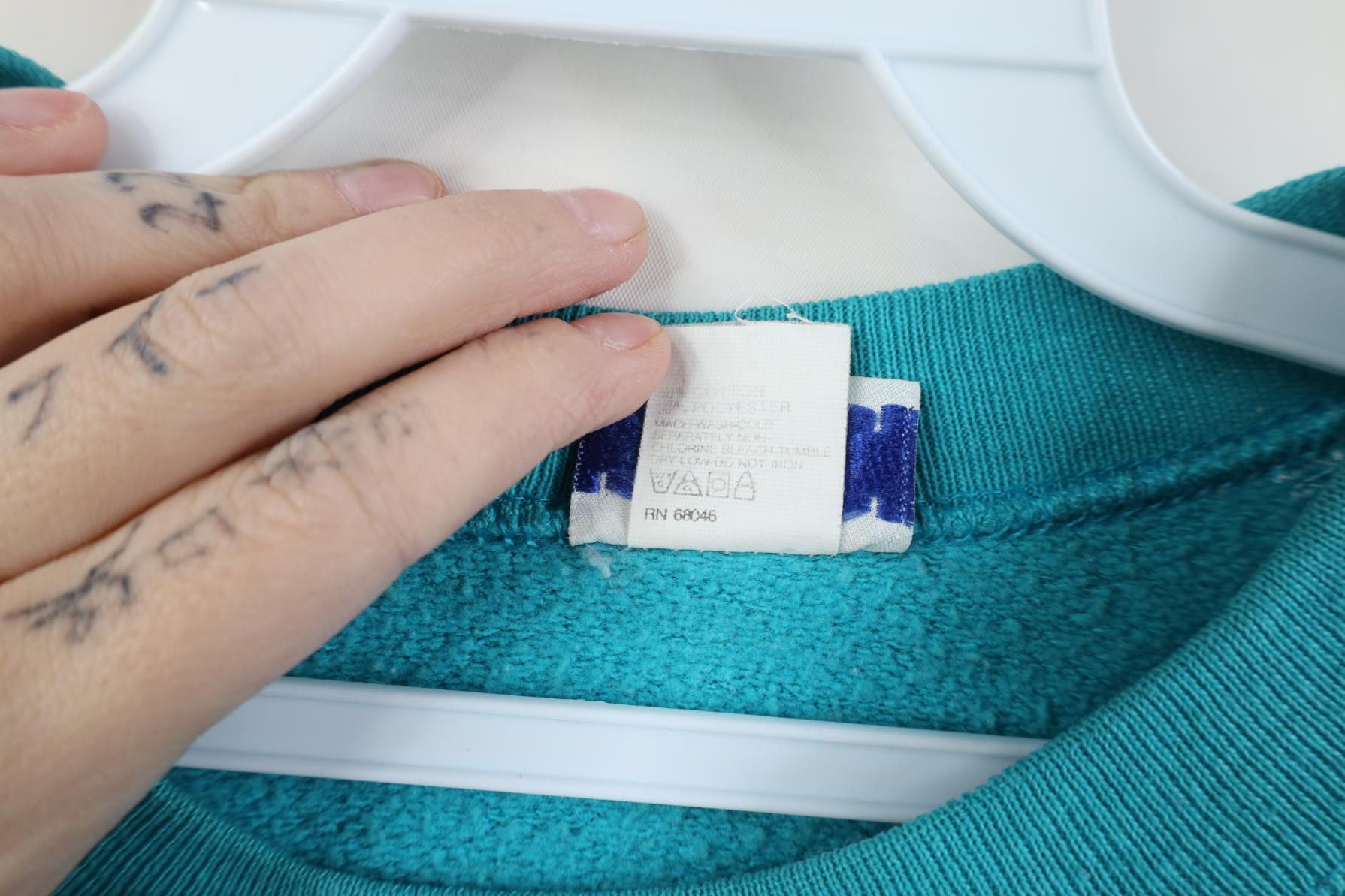 Vintage Vintage 80s NatWest USA Bank Raglan Sweatshirt Teal USA Size US L / EU 52-54 / 3 - 10 Thumbnail