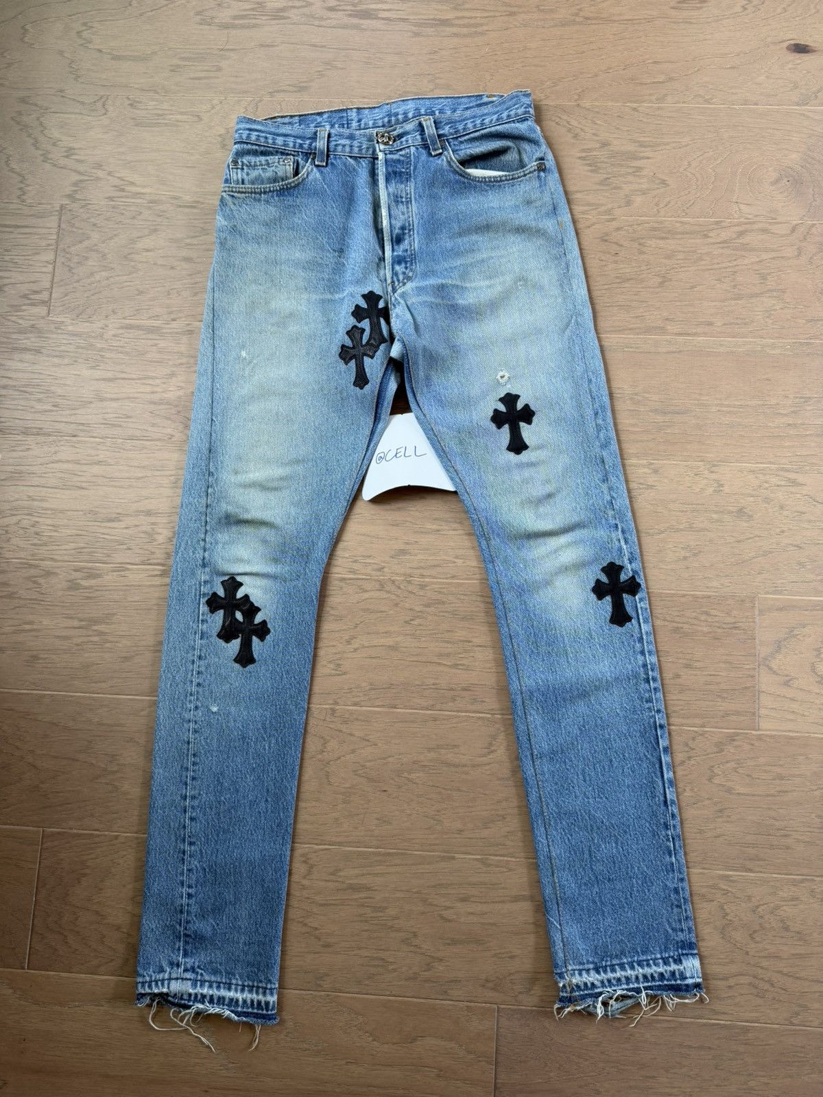 Chrome Hearts Chrome hearts black cross patch levis jeans Size US 30 / EU 46 - 1 Thumbnail