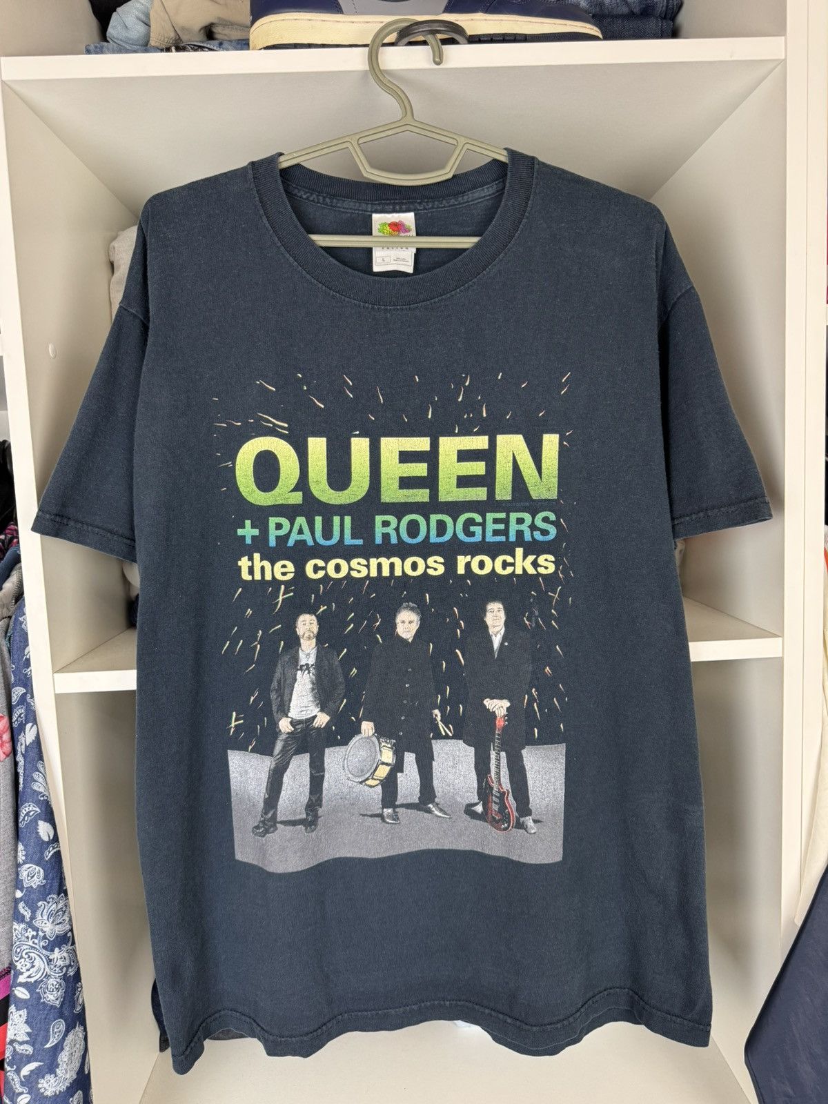 Band Tees Queen + Paul Rodgers The Cosmos Rocks Tour 2008 T-shirt Size US L / EU 52-54 / 3 - 1 Thumbnail