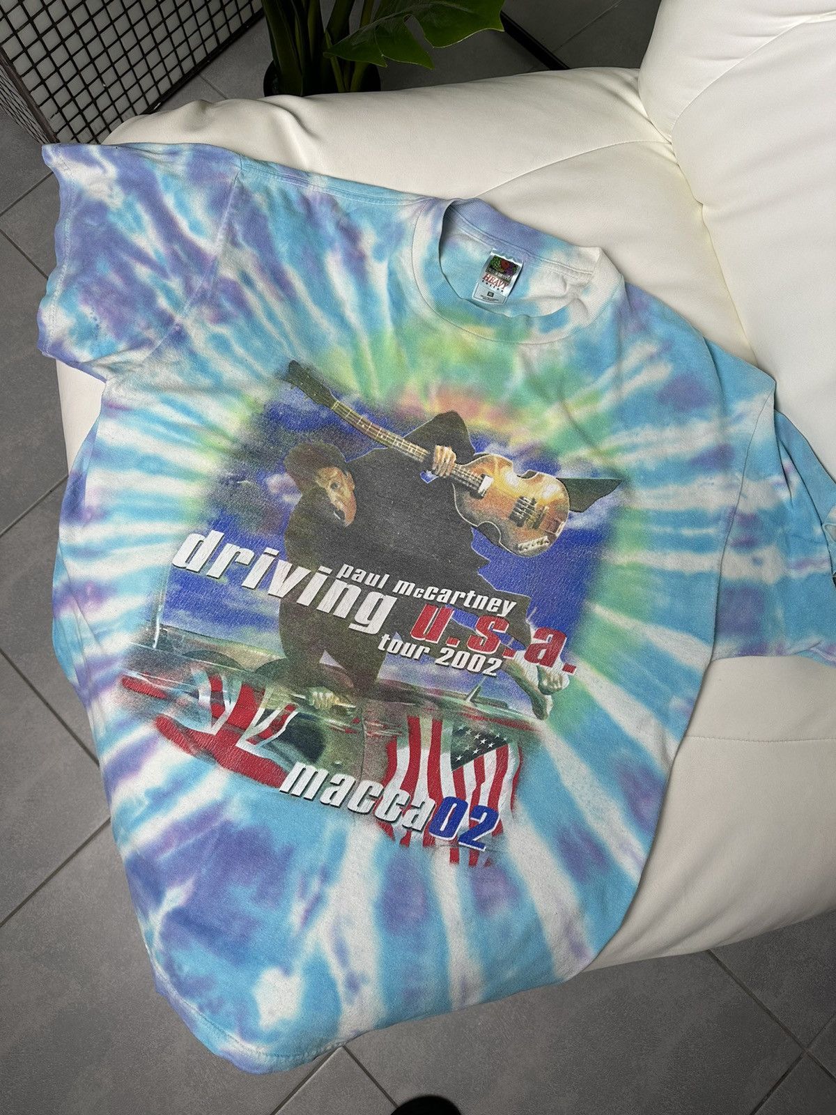 Band Tees × Fruit Of The Loom T-shirt Paul McCartney Driving U.S.A. Tour 2002 Size US XL / EU 56 / 4 - 5 Thumbnail