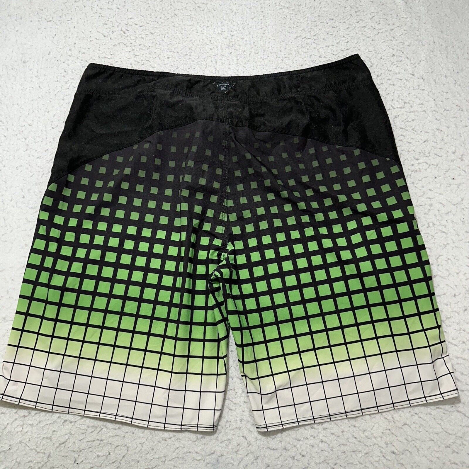 O'Neill O'Neill Men's 40 Swim Trunks Green Grid Striped Shorts Size US 40 / EU 56 - 7 Thumbnail