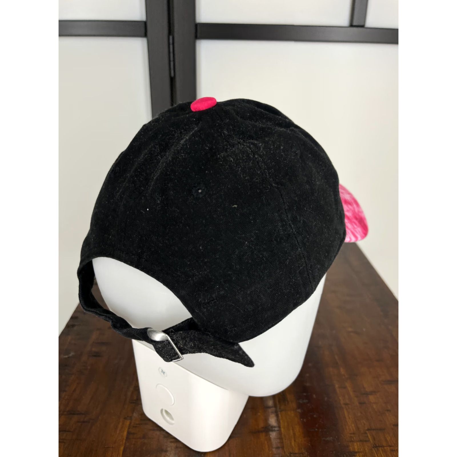 Disney Disney Minnie Mouse Hat Cap Strap Back Adult One Size Black Pink Tie Dye Twill Size ONE SIZE - 7 Thumbnail