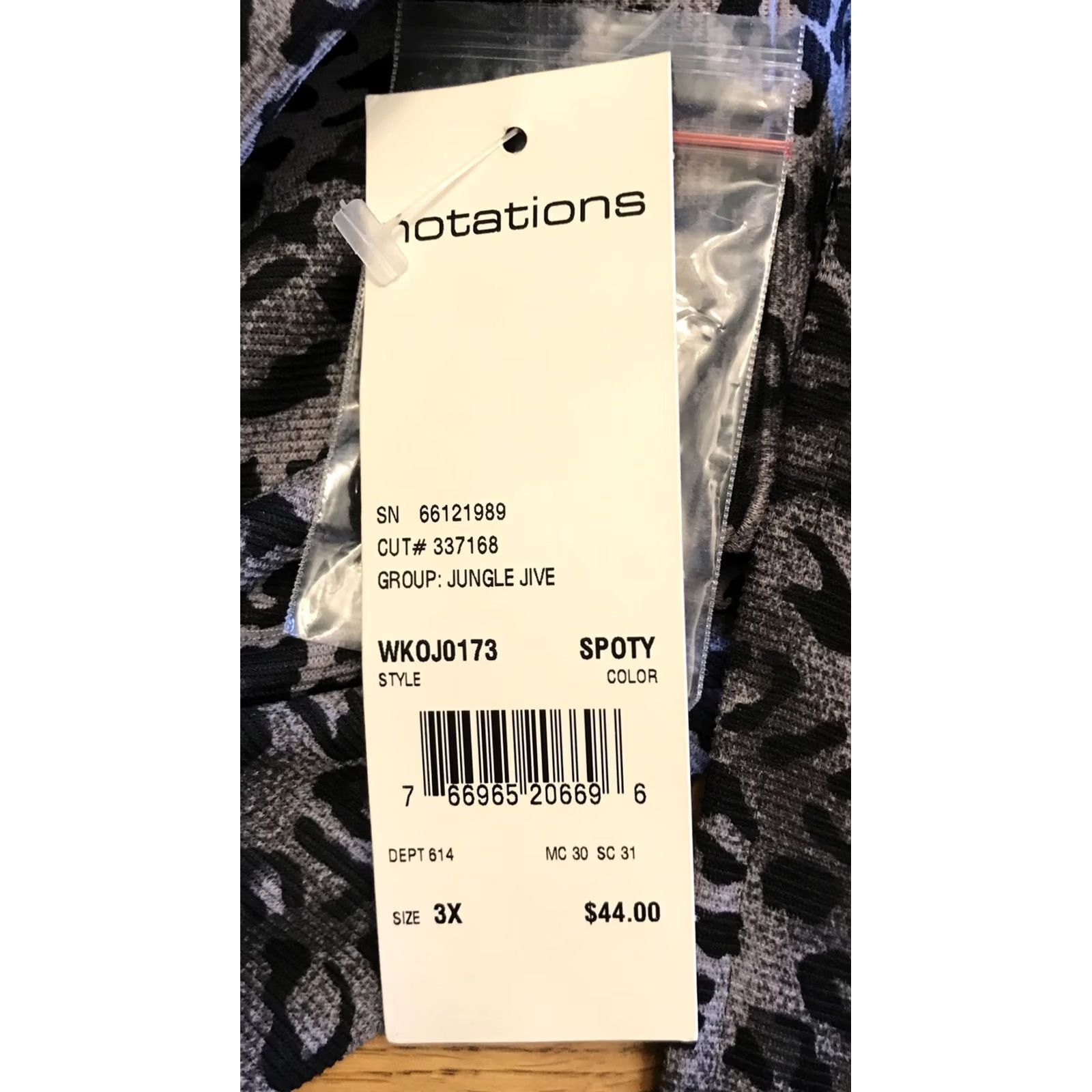 Vintage NWT - Focusing on "New Notations Sz 3X plus animal print jacket buttons belted" - important keywords Size XXL / US 16-18 / IT 52-54 - 6 Thumbnail