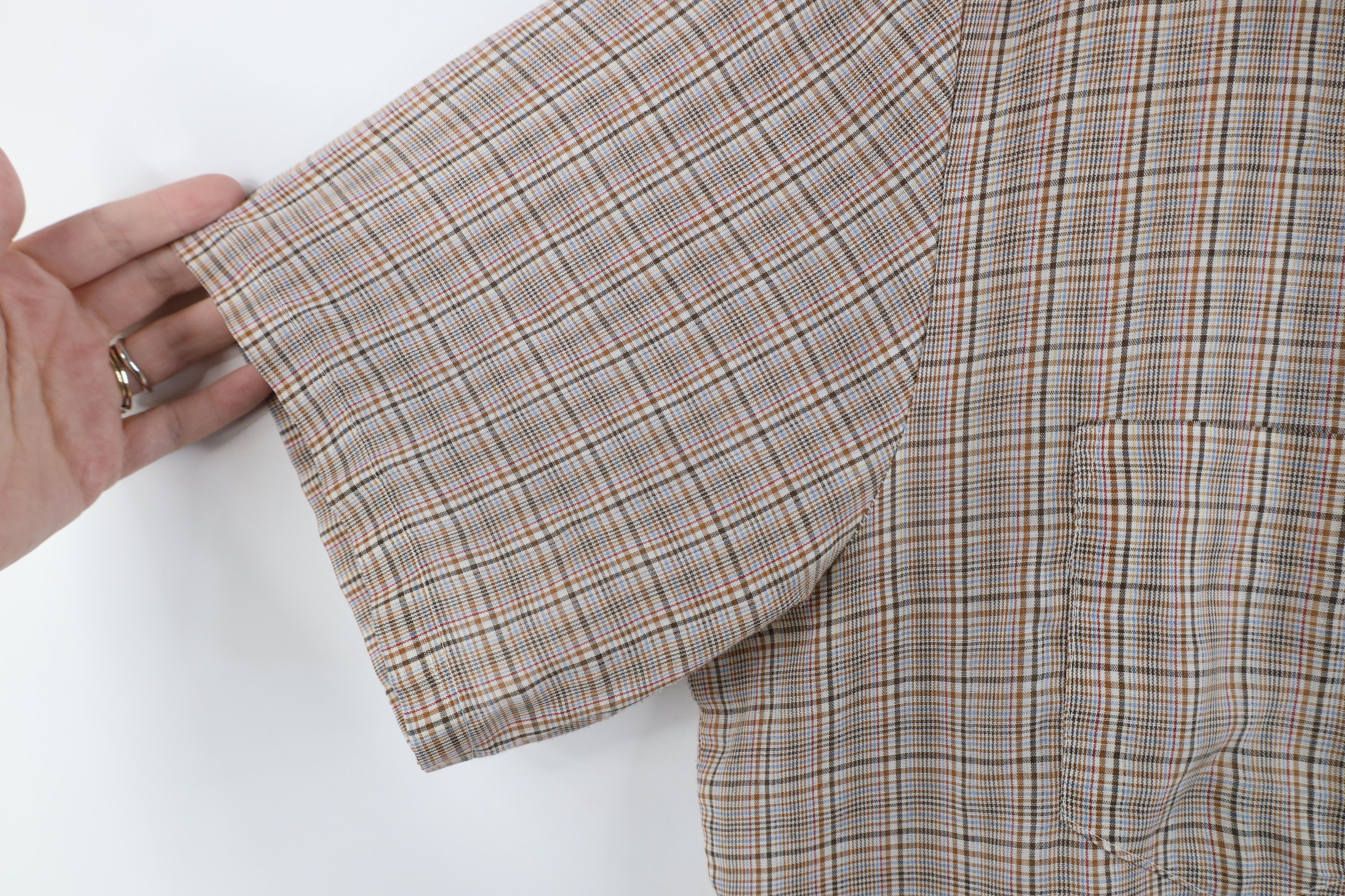 Vintage Vintage 70s Streetwear Short Sleeve Button Shirt Plaid Size US L / EU 52-54 / 3 - 7 Thumbnail
