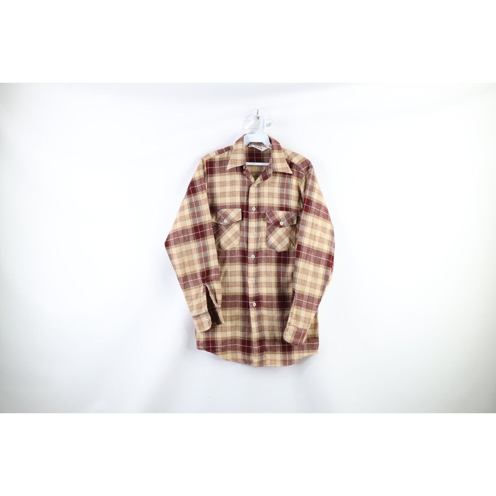 Vintage × Woolrich Woolen Mills Vintage 70s Woolrich Double Pocket Flannel Button Shirt Size US S / EU 44-46 / 1 - 1 Thumbnail