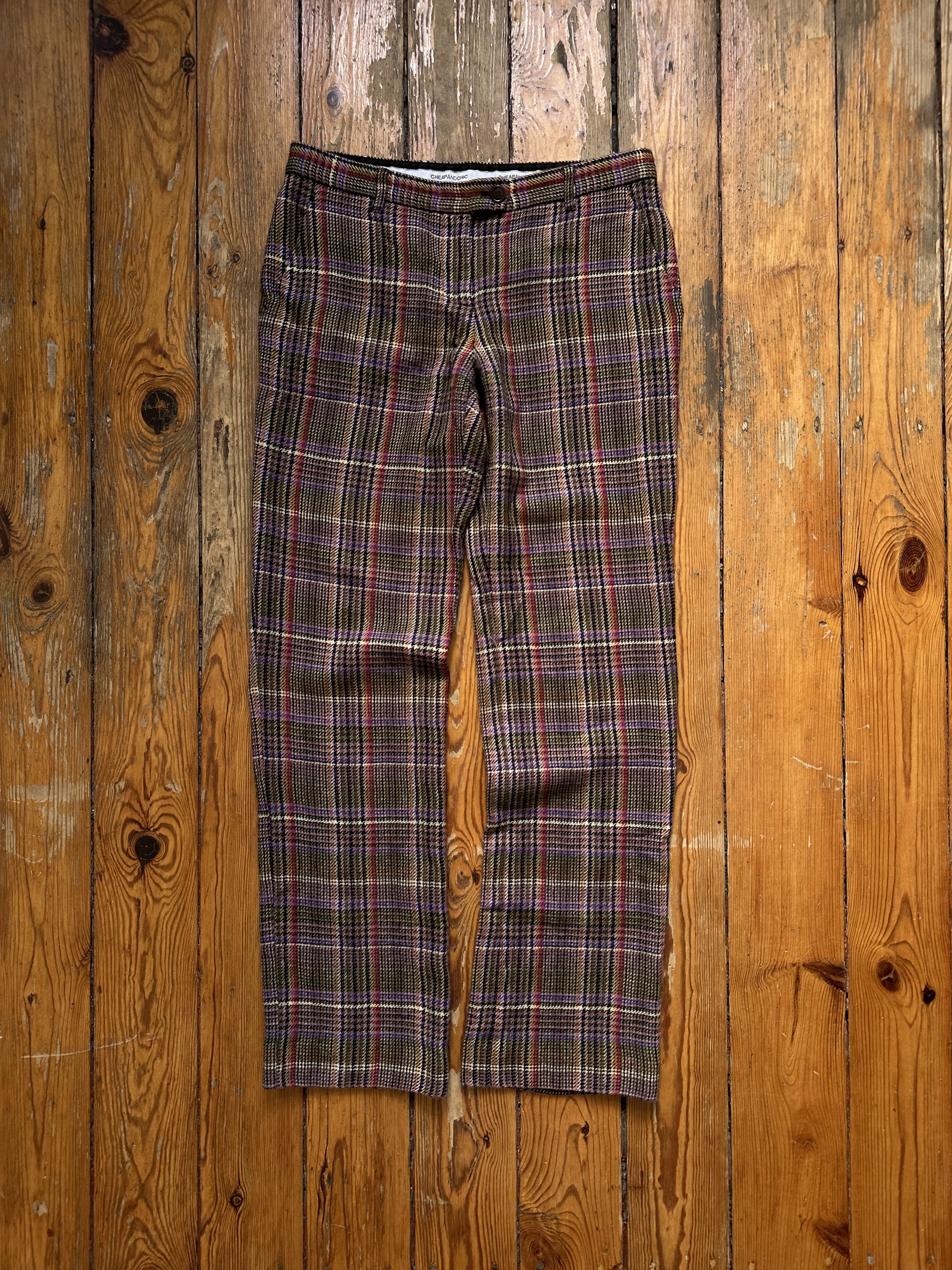 Moschino wool checkered moschino cheap and chic straight pants Size 30" / US 8 / IT 44 - 1 Thumbnail