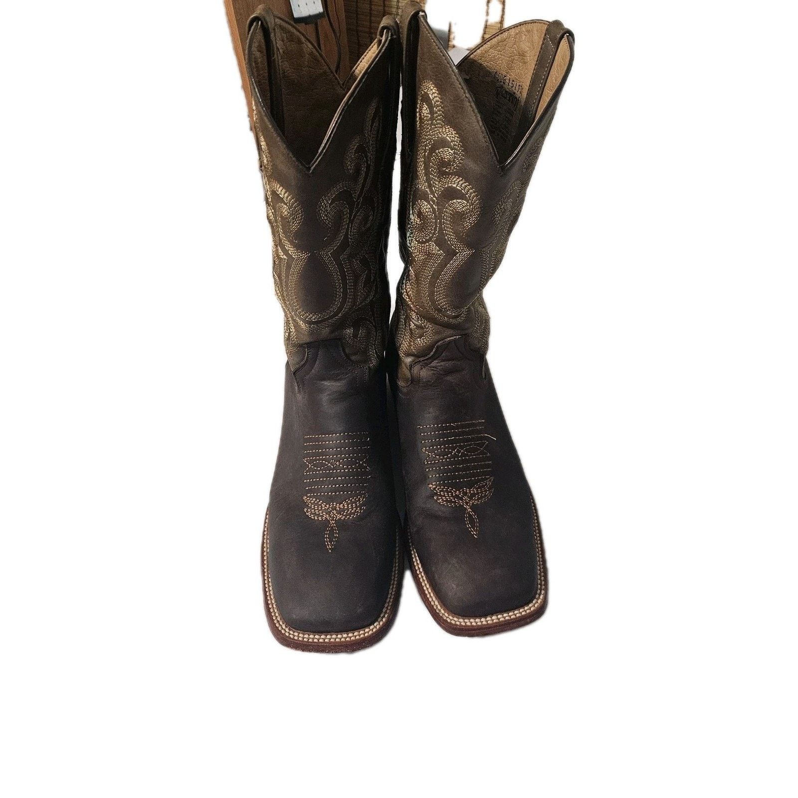 Franco Ferrari Ferrini Leather Western boots Square toe Caymam 11.5 Cowboy Size US 11 / EU 44 - 3 Thumbnail
