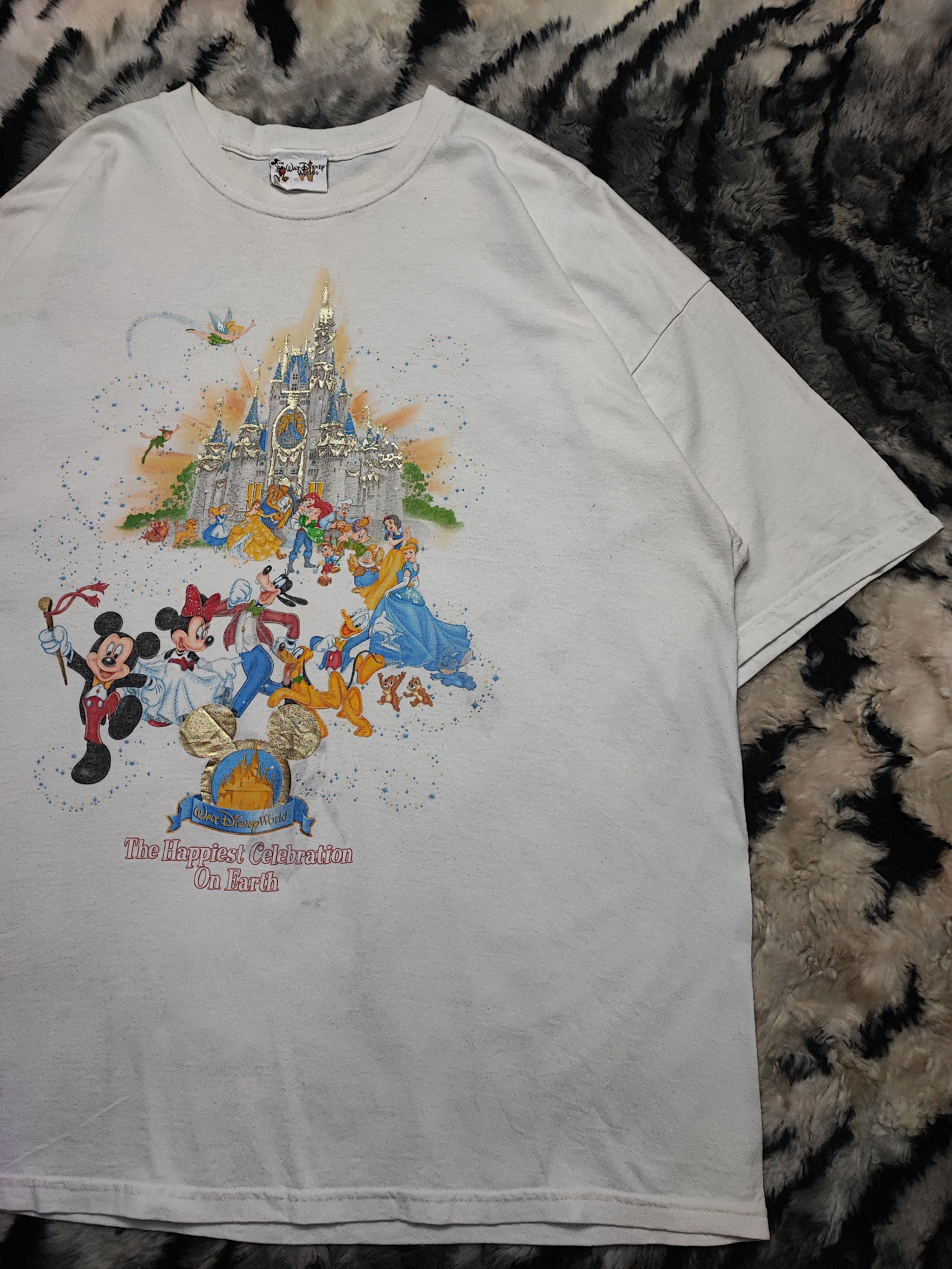 Disney Vintage Hollywood Mickey White Tshirt Full Character Size US XXL / EU 58 / 5 - 4 Thumbnail