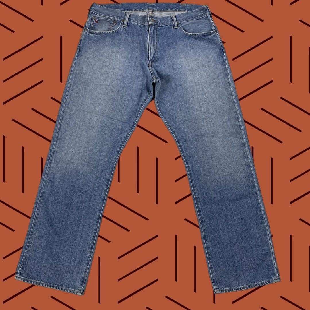 Polo Ralph Lauren POLO RALPH LAUREN 867 MENS JEANS 38x32 CLASSIC FIT STRAIGHT LEG DISTRESSED BLUE DENIM Size US M / EU 48-50 / 2 - 1 Thumbnail