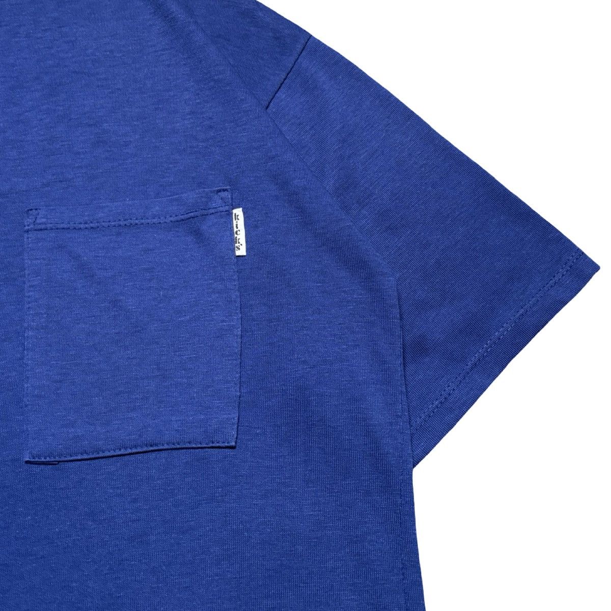 Other V70s 80s Kick Blank Pocket T Shirt Blue Poly Cotton 50/50 M Size US M / EU 48-50 / 2 - 2 Thumbnail