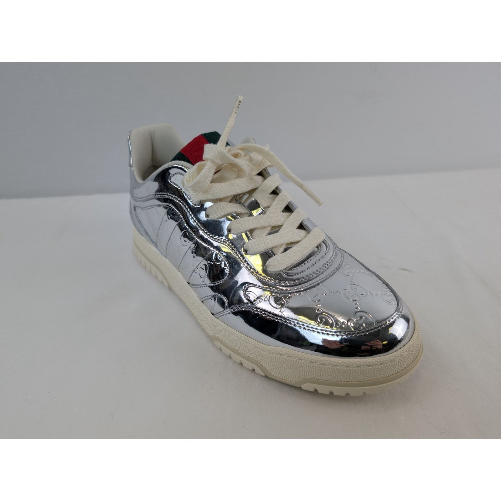 Gucci o1rshd1 Re-Web Sneaker in Glam Mirror / Glow Silver / Silver Size US 10 / EU 43 - 3 Thumbnail