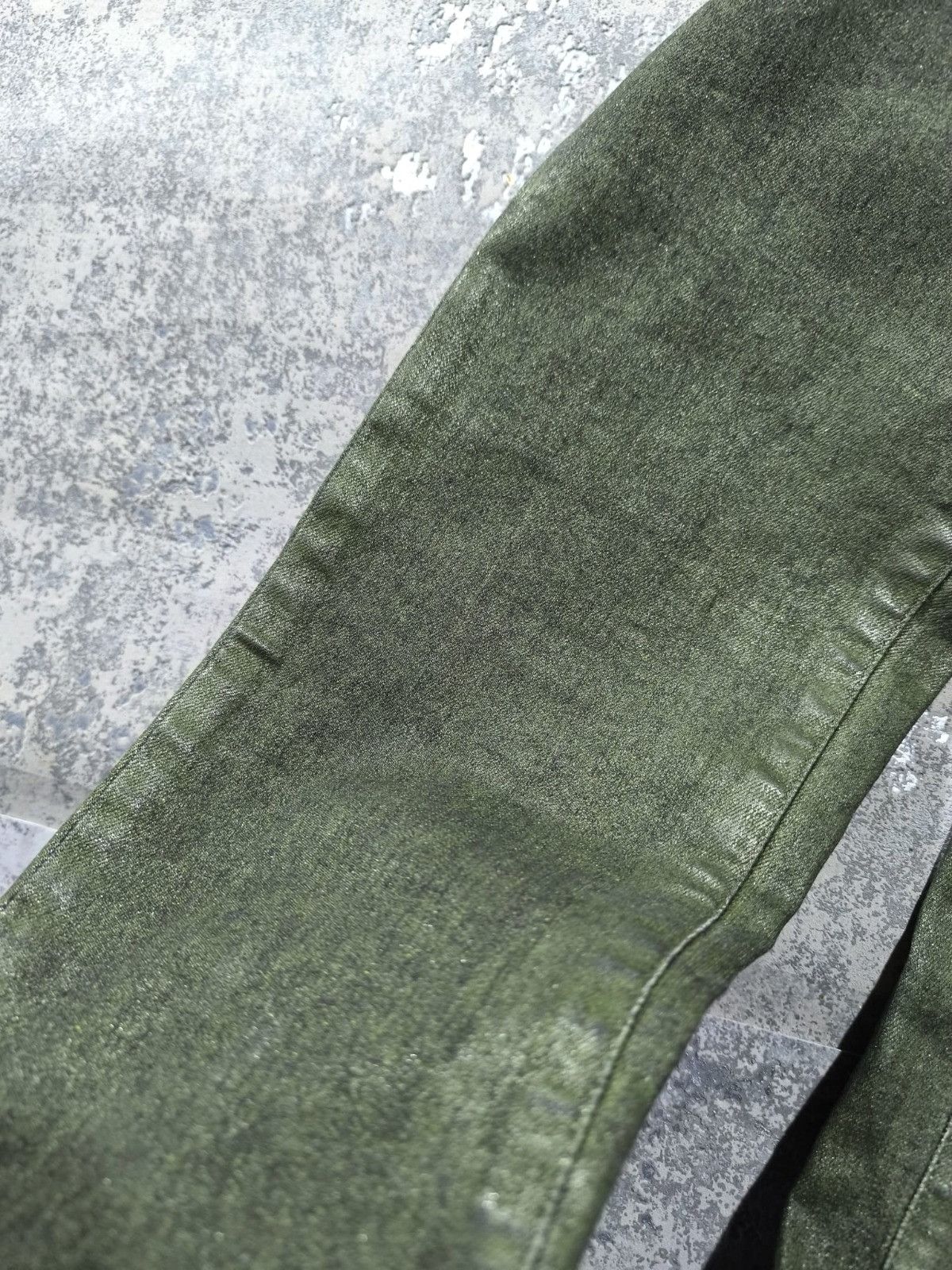 Diesel Diesel Livier Sp Jeans Waxed Coated Slime Green Skinny Size 28" / US 6 / IT 42 - 6 Thumbnail