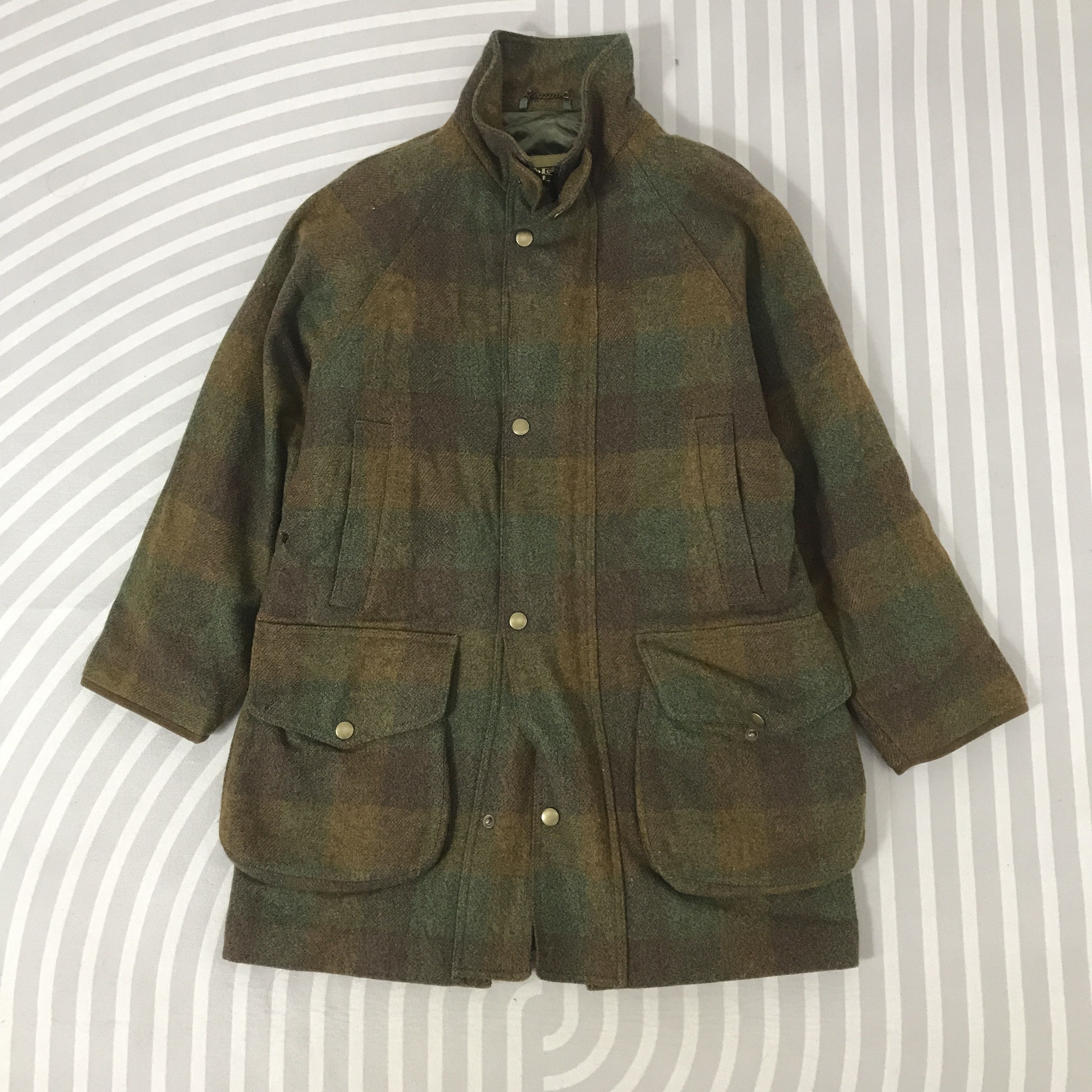 Paul Stuart Vintage Paul Stuart Wool Tartan zipper Jacket Size US S / EU 44-46 / 1 - 1 Thumbnail