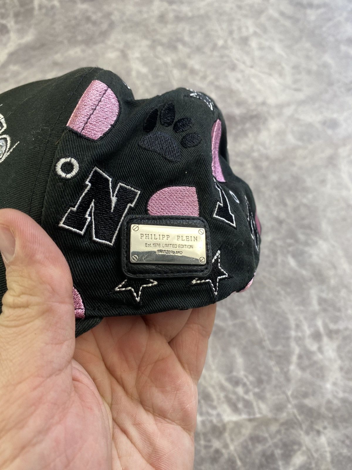 Philipp Plein Philipp Plein Holy Chic Embroidered Cap with Crystal Size ONE SIZE - 4 Thumbnail