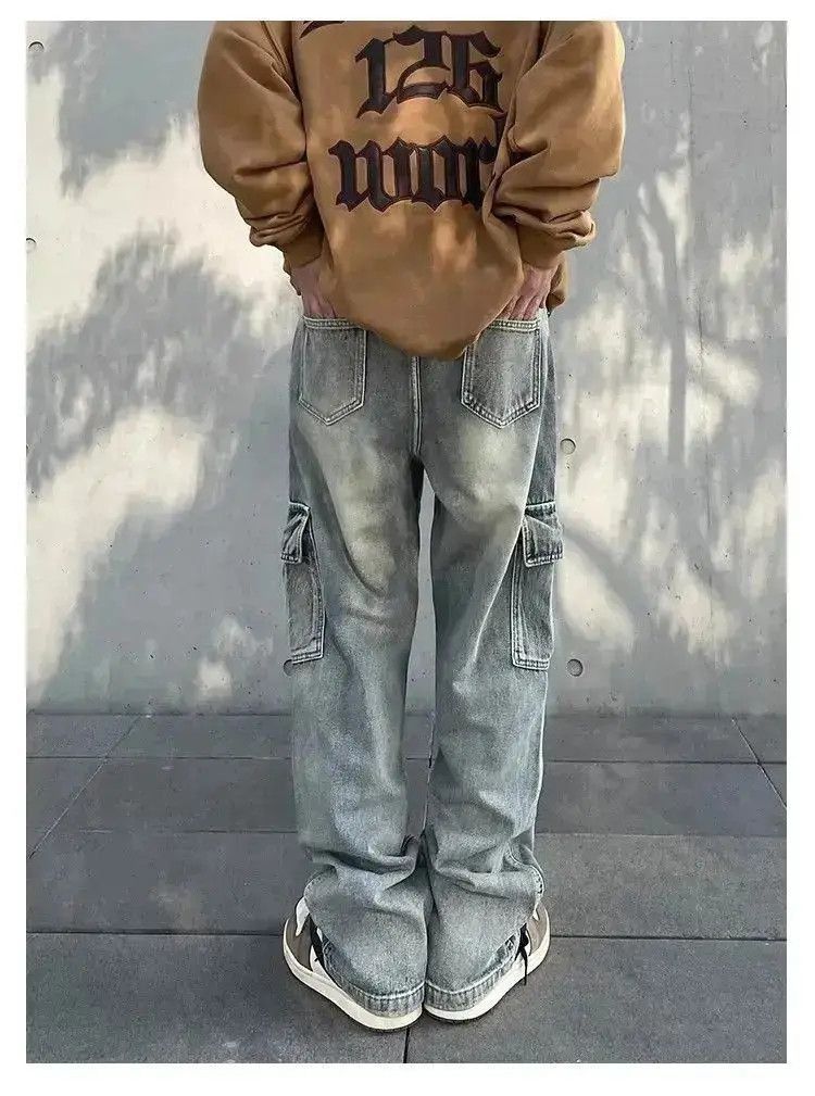 Japanese Brand Retro washed multi pocket jeans Size US 32 / EU 48 - 2 Thumbnail