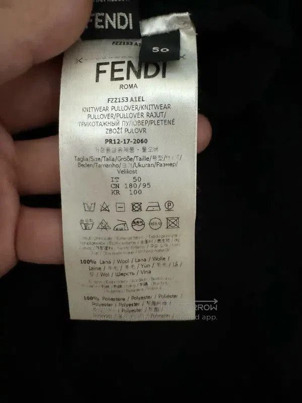 Fendi Fendi Black Wool Monster Embroidery Sweater . Size US M / EU 48-50 / 2 - 4 Thumbnail