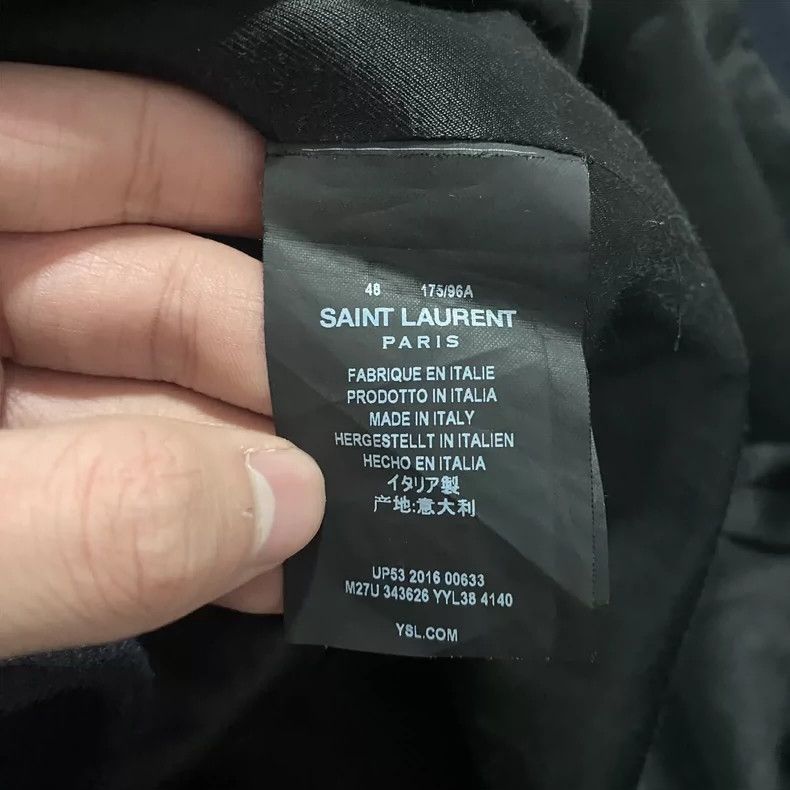 Yves Saint Laurent Saint Laurent 16 FW Black Double Breasted Navy Button Coat Size US M / EU 48-50 / 2 - 3 Thumbnail