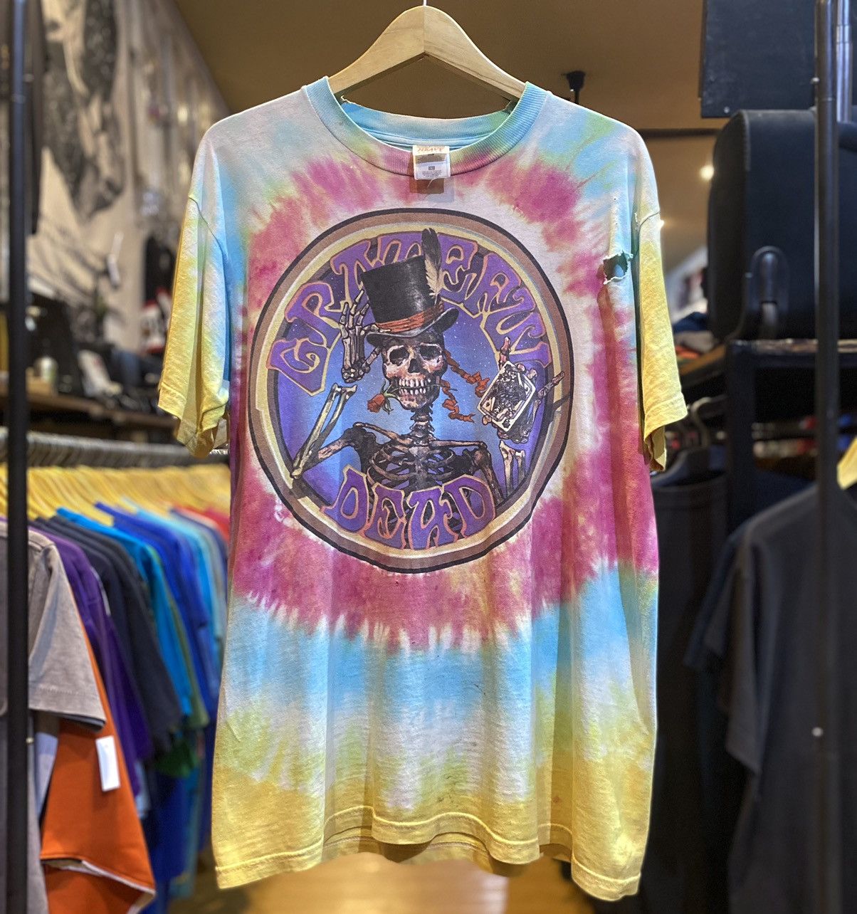 Grateful Dead × Liquid Blue × Vintage T Shirt grateful dead Gfd Card Magician 1999 Vtg Fotl tag Size US L / EU 52-54 / 3 - 1 Thumbnail