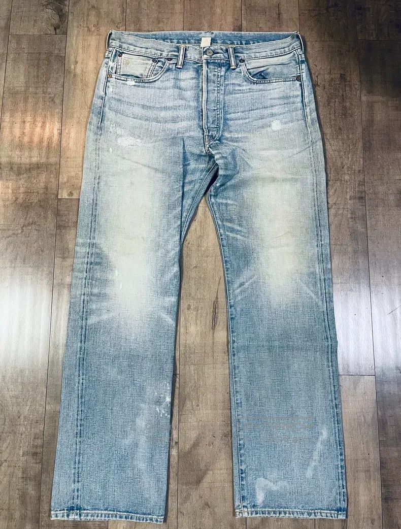 RRL Ralph Lauren RRL Ralph Lauren Light colored denim is worn out, washed a Size US 34 / EU 50 - 1 Thumbnail