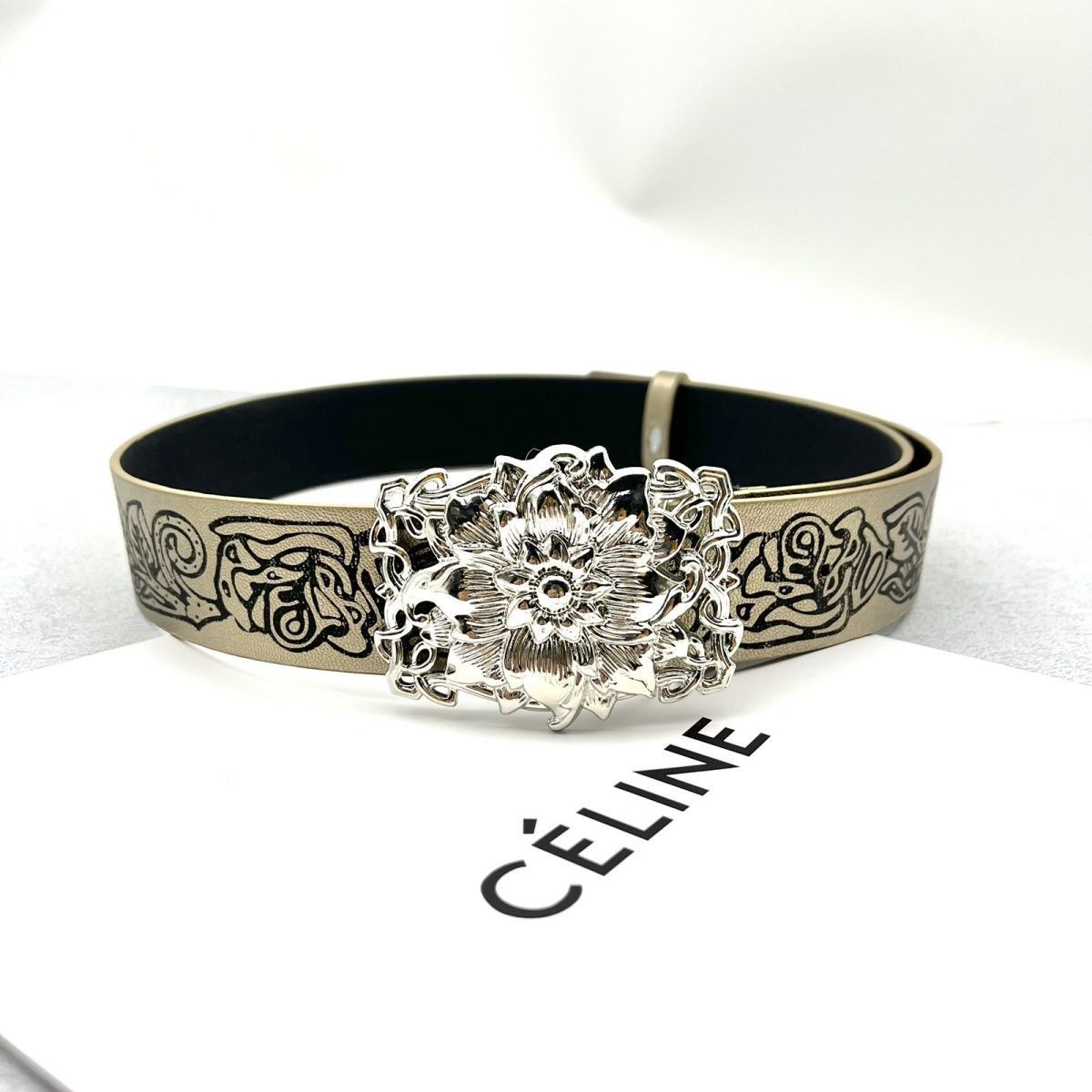 Designer New Design Vintage Belt Riveted Belts Menswear Accessories Size ONE SIZE - 2 Thumbnail