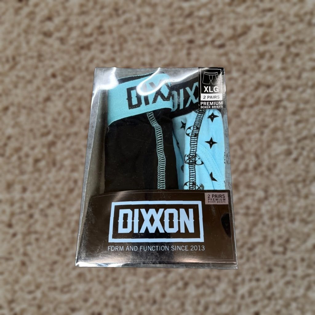 Vintage Dixxon Boxer Briefs Men XL Blue Clover Crest Logo AOP Two Pack Two Pack Underwear Size 46R - 1 Thumbnail