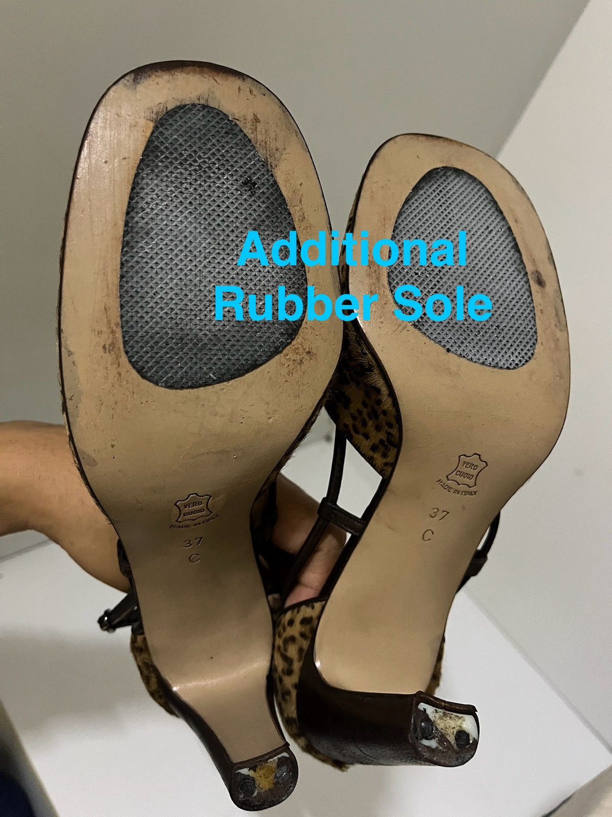 Bottega Veneta Bottega Veneta Brown Calf Hair Leopard Ankle Strap Size US 7 / IT 37 - 6 Thumbnail