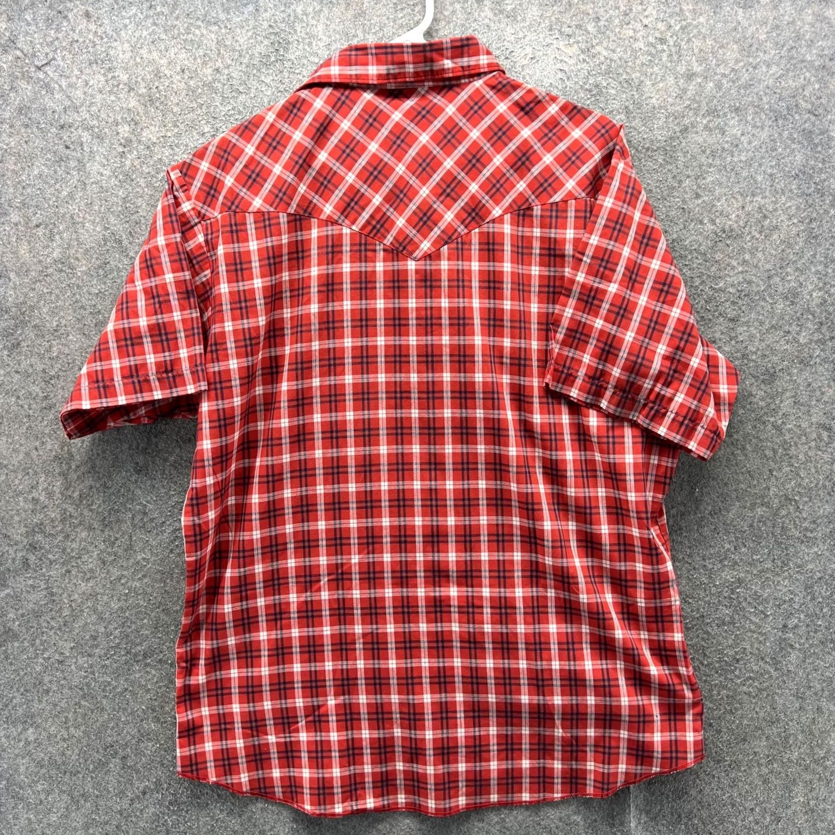 Wrangler Wrangler Shirt Mens Large Red Plaid Short Sleeve Western Snap Pockets Casual Size US L / EU 52-54 / 3 - 6 Thumbnail