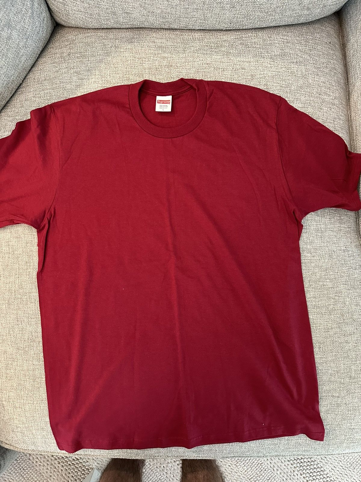 Supreme Supreme Blank T-shirt Maroon Size US L / EU 52-54 / 3 - 1 Thumbnail