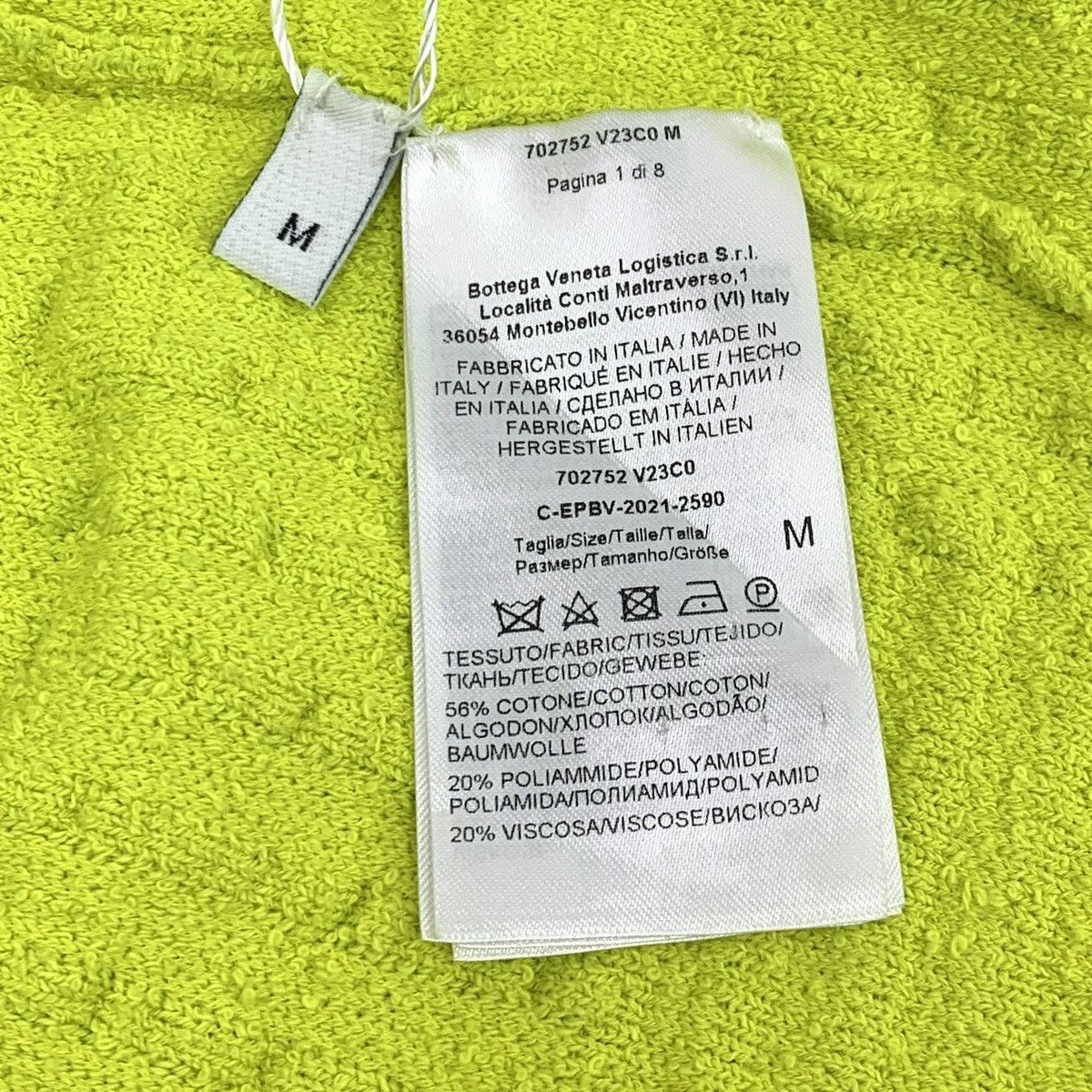 Bottega Veneta Bottega Veneta Towel Line Short Sleeve T-Shirt K26WX Size M / US 6-8 / IT 42-44 - 6 Thumbnail