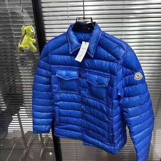Moncler Moncler Blue Logo Two-Pocket Down Jacket Size S / US 4 / IT 40 - 1 Thumbnail