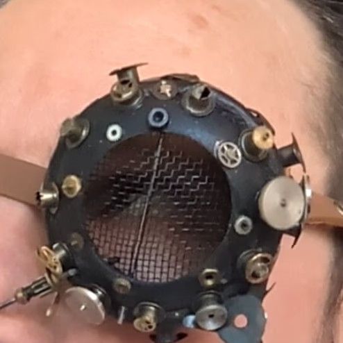 Vintage Halloween Steampunk Buccaneer Eye Patch Pirate Costume Skeleton Head Skull Size ONE SIZE - 6 Thumbnail