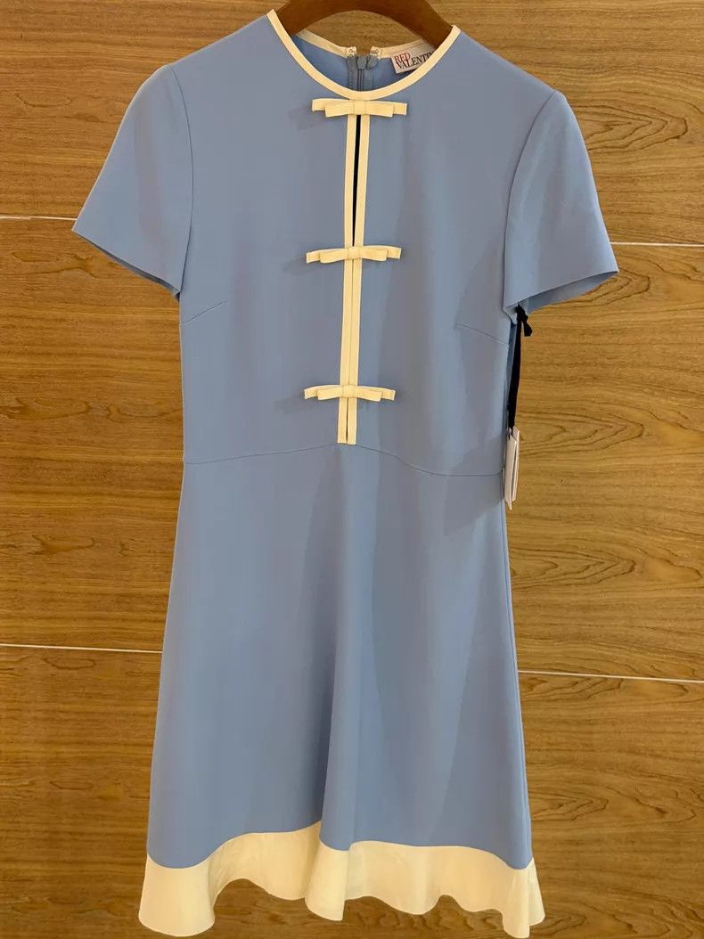 Valentino Valentino Blue bow dress Size XS / US 0-2 / IT 36-38 - 2 Thumbnail