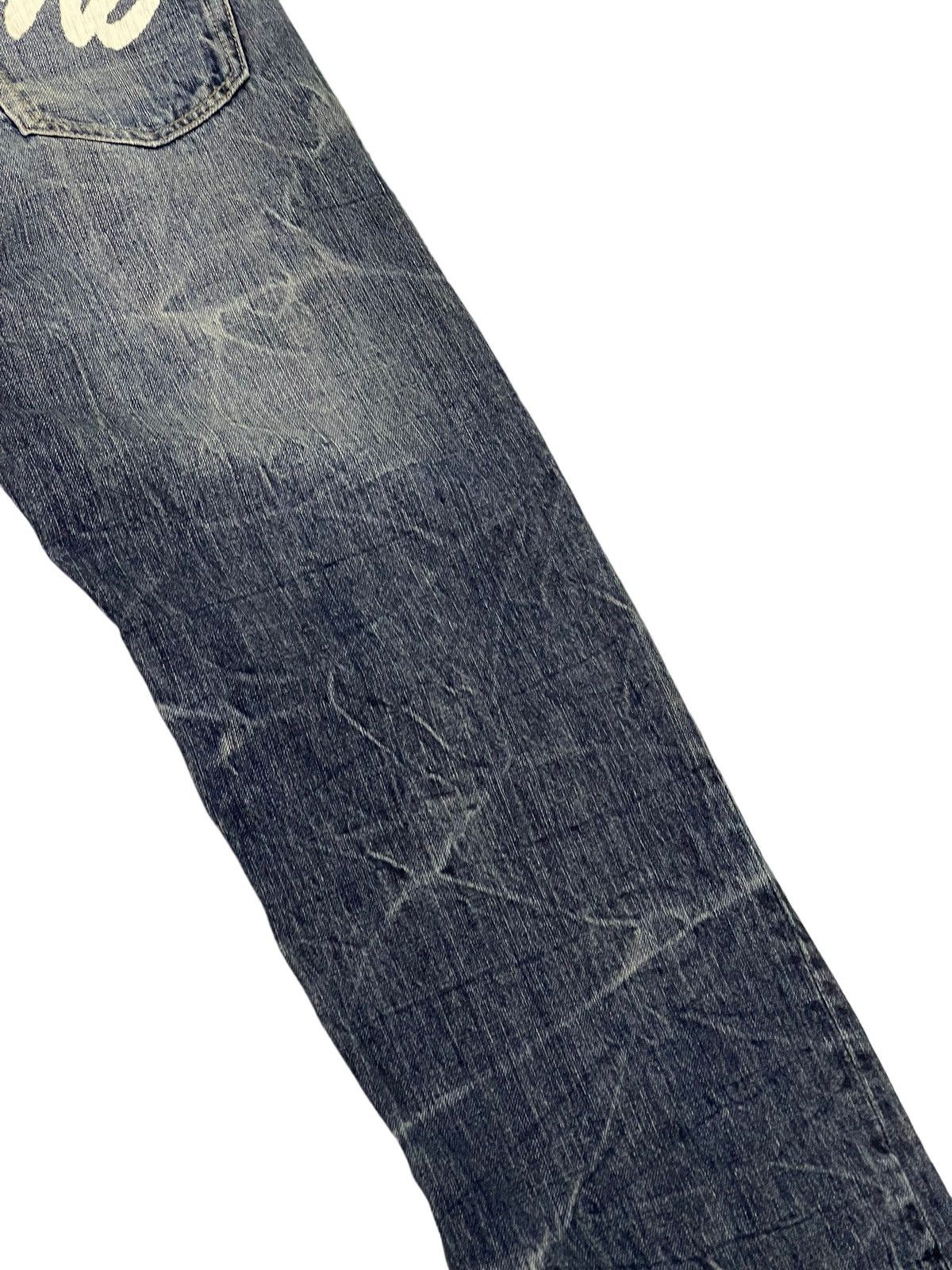 Japanese Brand Faded Jeans Sirmione Distress Regular Straight 8🟦0 Size US 29 - 6 Thumbnail