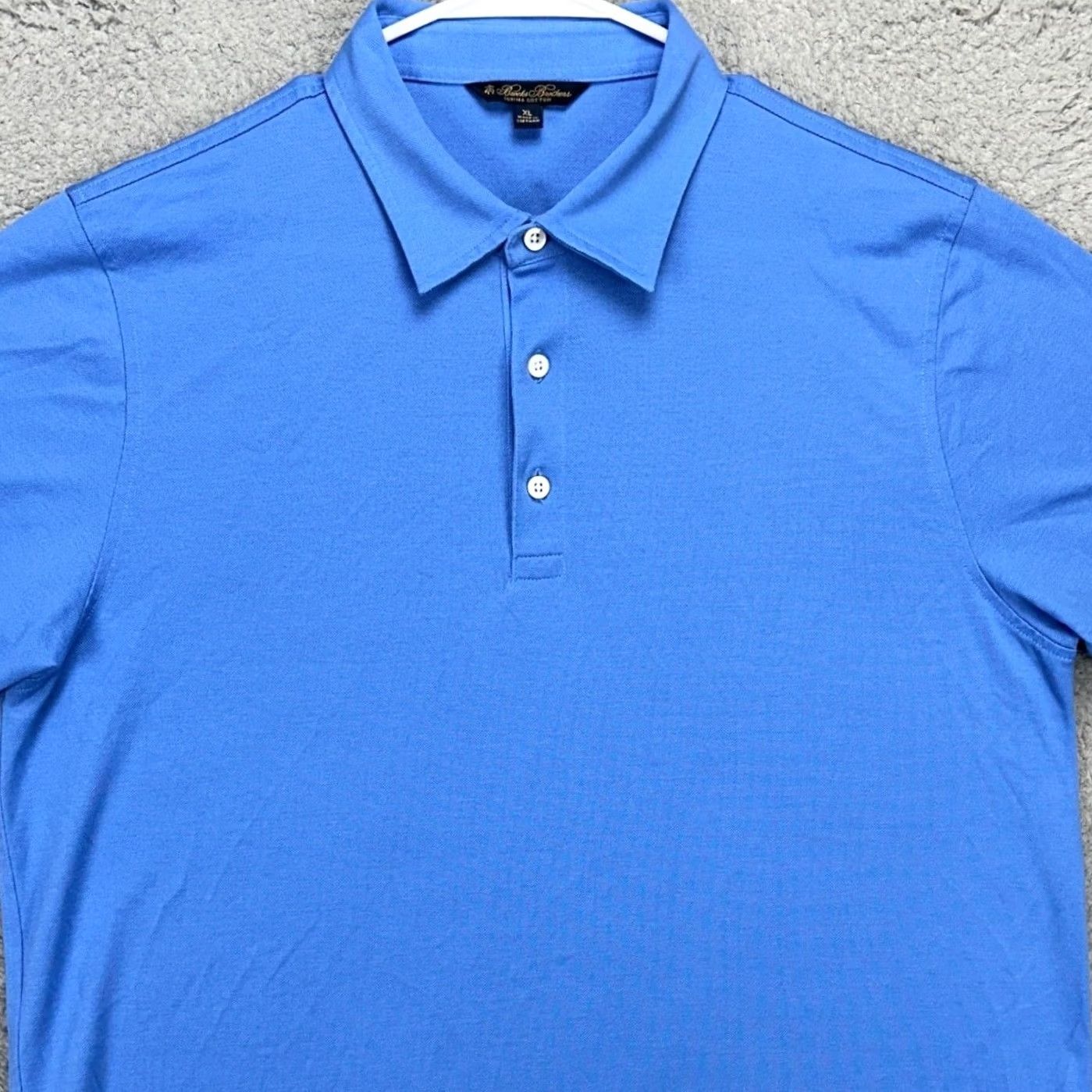 Brooks Brothers Brooks Brothers Polo Shirt XL Adult Mens Light Blue Rugby Supima Cotton Short Sleeve Collared Casual Shirt Breathsable Size US XL / EU 56 / 4 - 2 Thumbnail
