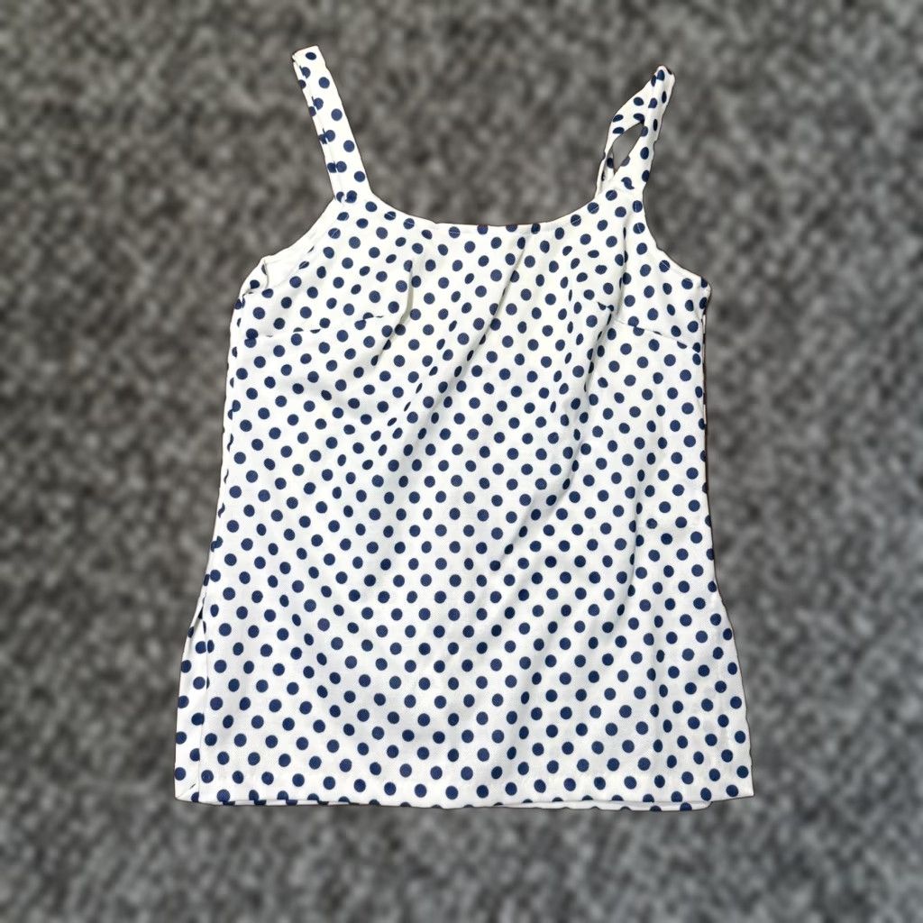 Vintage VINTAGE Montgomery Ward Shirt Bottom Set Polka Dot Knit 60s 70s Red XS Women Tank Sleeveless Casual Short Dress Size XS / US 0-2 / IT 36-38 - 1 Thumbnail
