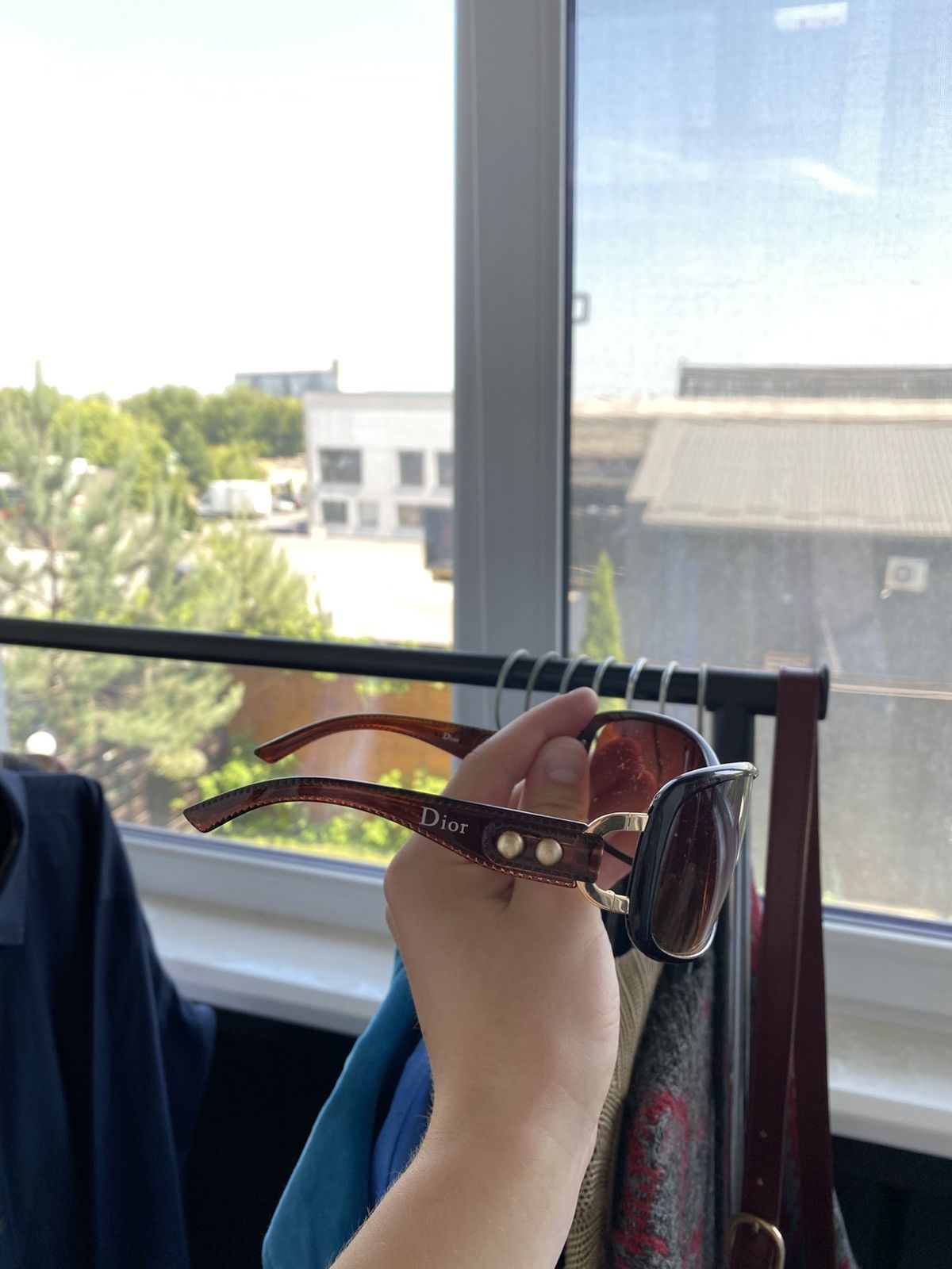 Dior 🔥VINTAGE DIOR LOGO SUNGLASSES GLASSES MADE IN ITALY Size ONE SIZE - 4 Thumbnail