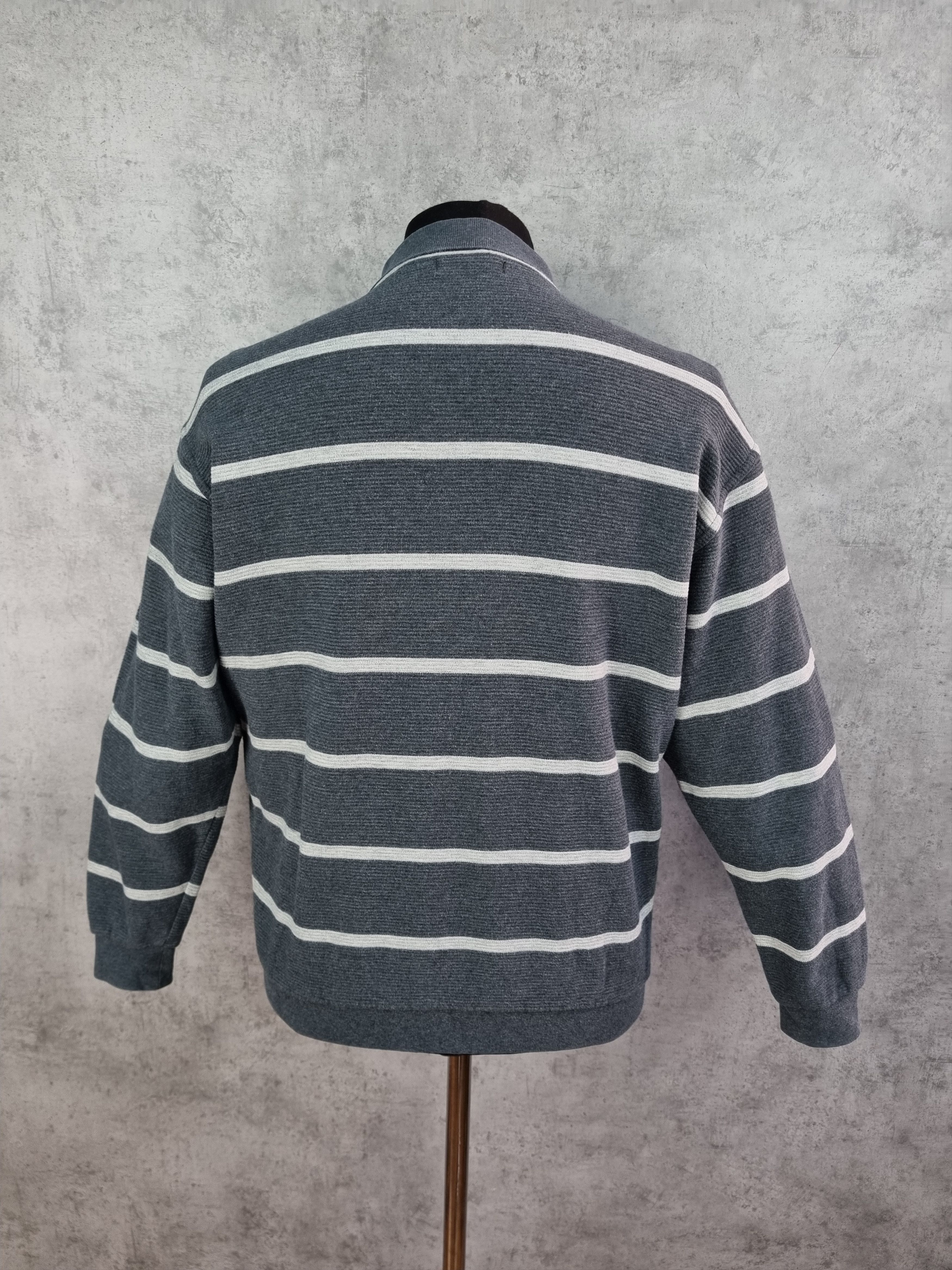 Vintage × Yves Saint Laurent 90s Yves Saint Laurent Pour Homme Striped Sweater Size US L / EU 52-54 / 3 - 14 Thumbnail