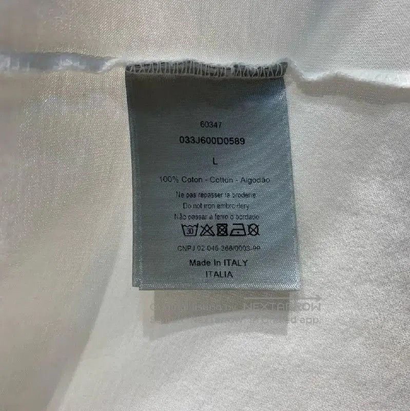Dior Dior White Cotton Men's T-shirt . Size US L / EU 52-54 / 3 - 4 Thumbnail
