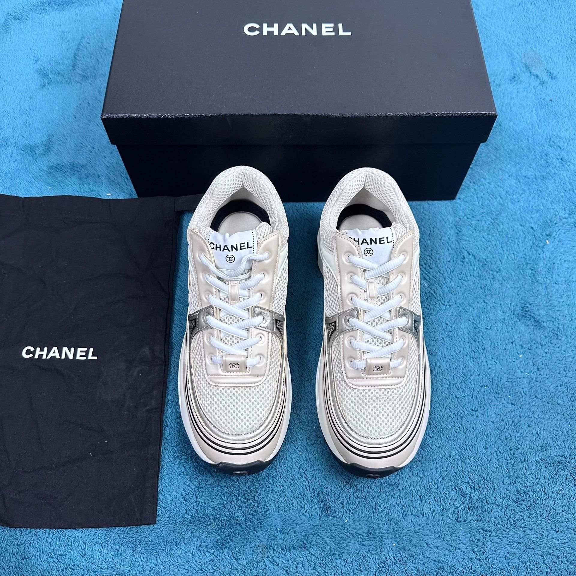 Chanel Chanel New Champagne Gold Sneakers 38 EU Size US 7 / IT 37 - 1 Thumbnail