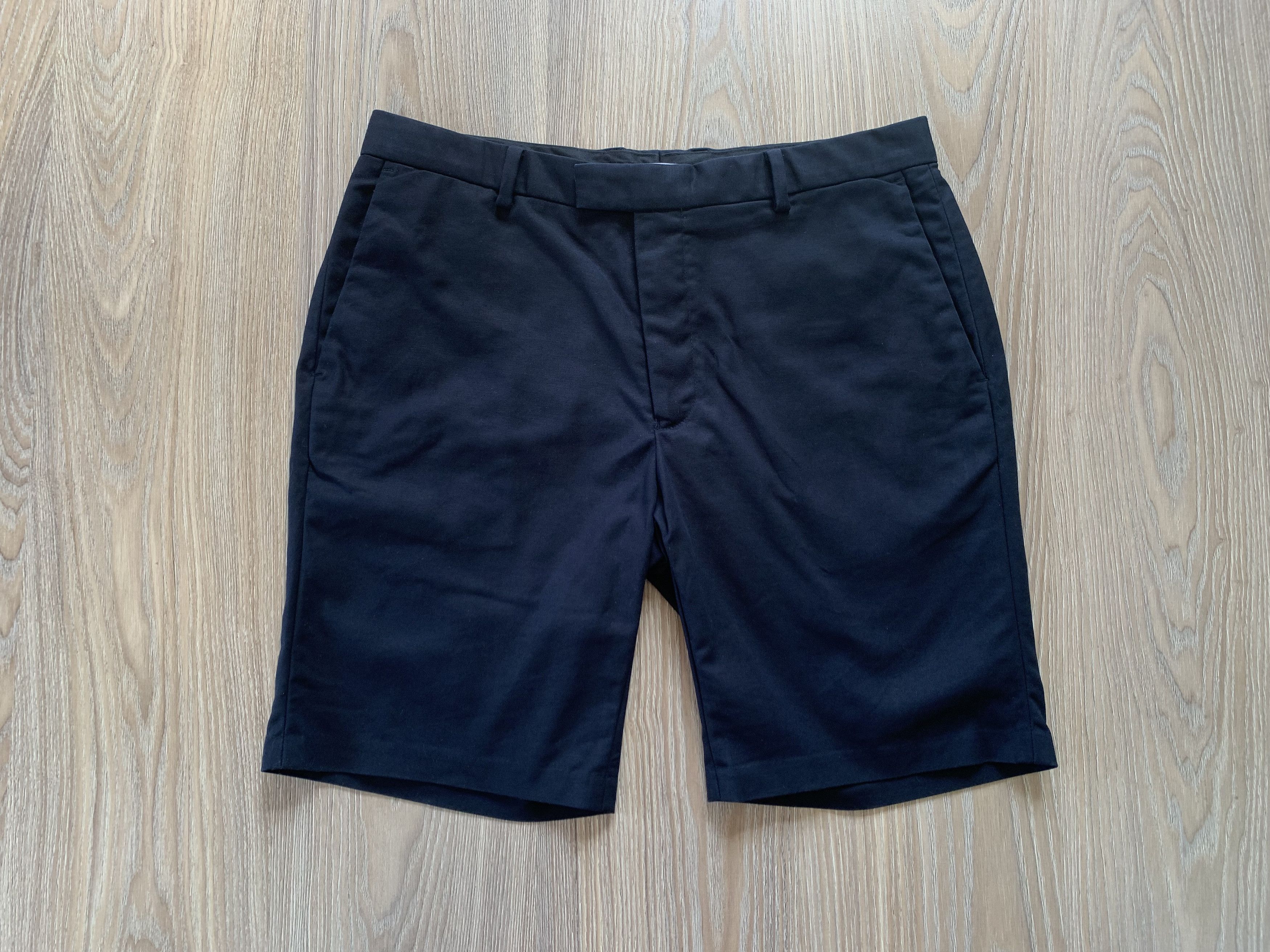 Designer Reiss Classic Cotton Navy Blue Shorts Size US 34 / EU 50 - 2 Thumbnail