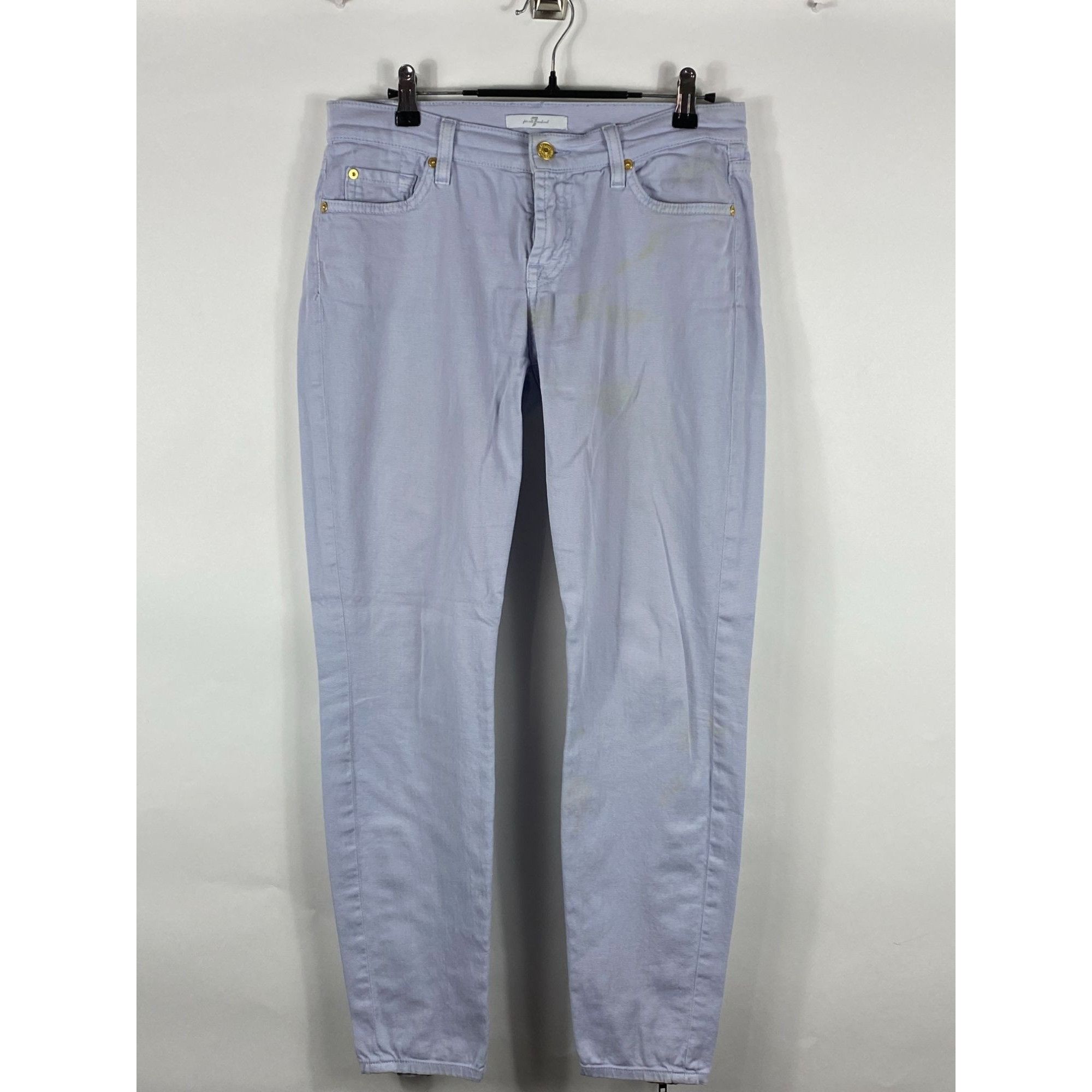Other Seven for All Mankind Ankle Zip Slim Tapered Denim Jeans 29x Size 29" - 1 Thumbnail